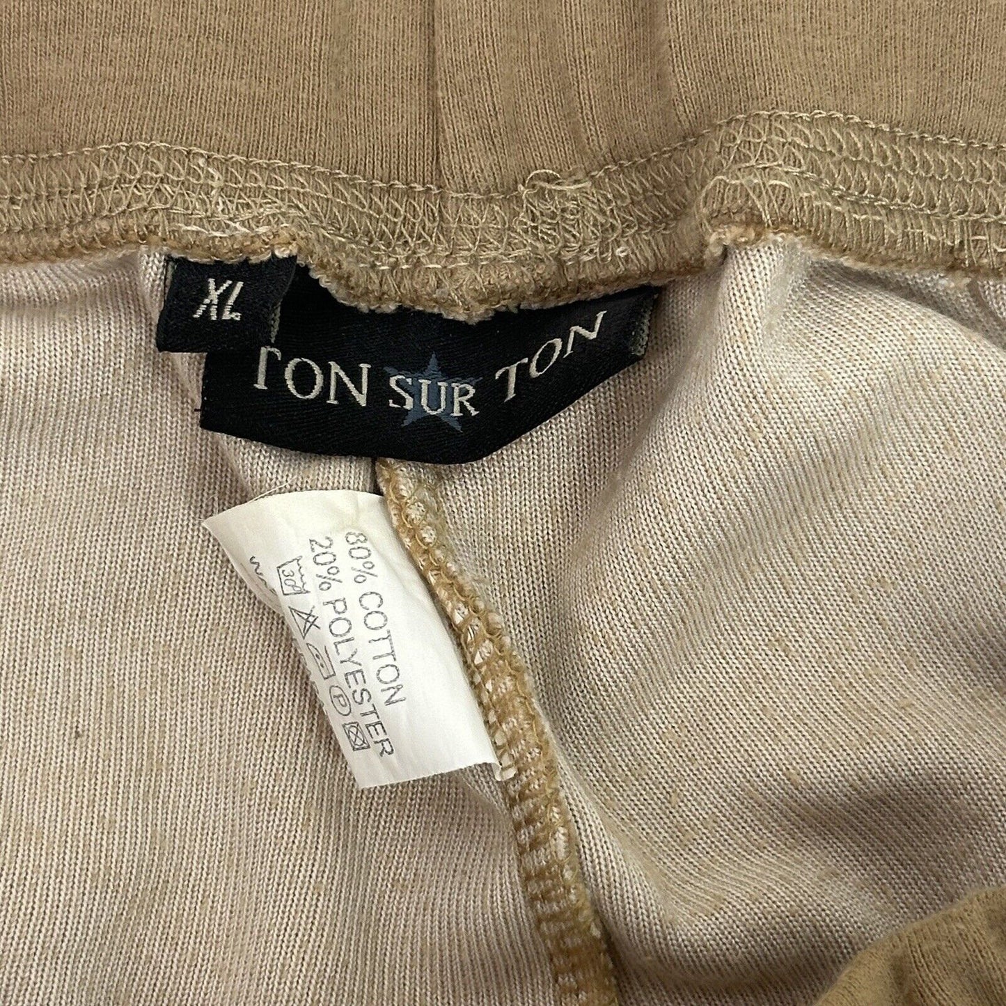 Vintage Ton Sur Ton Velour Joggers Women’s XL Brown