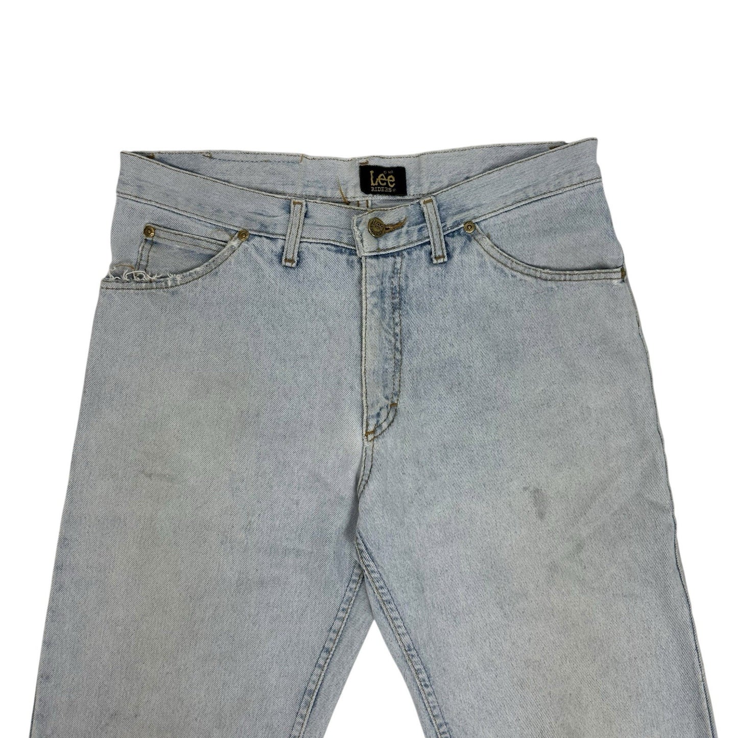 Vintage Lee Jeans Riders 34w 34l Blue Distressed Slim Straight Leg Brooklyn Men's