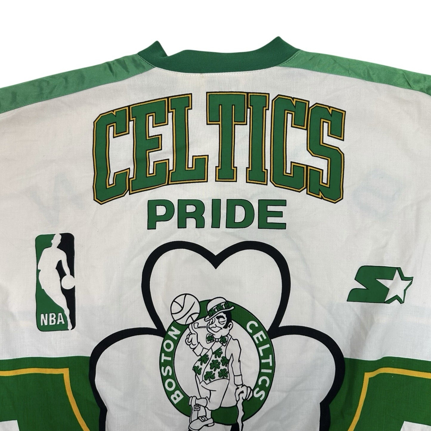 Vintage Starter Boston Celtics Sweater Men’s Medium White And Green Rare