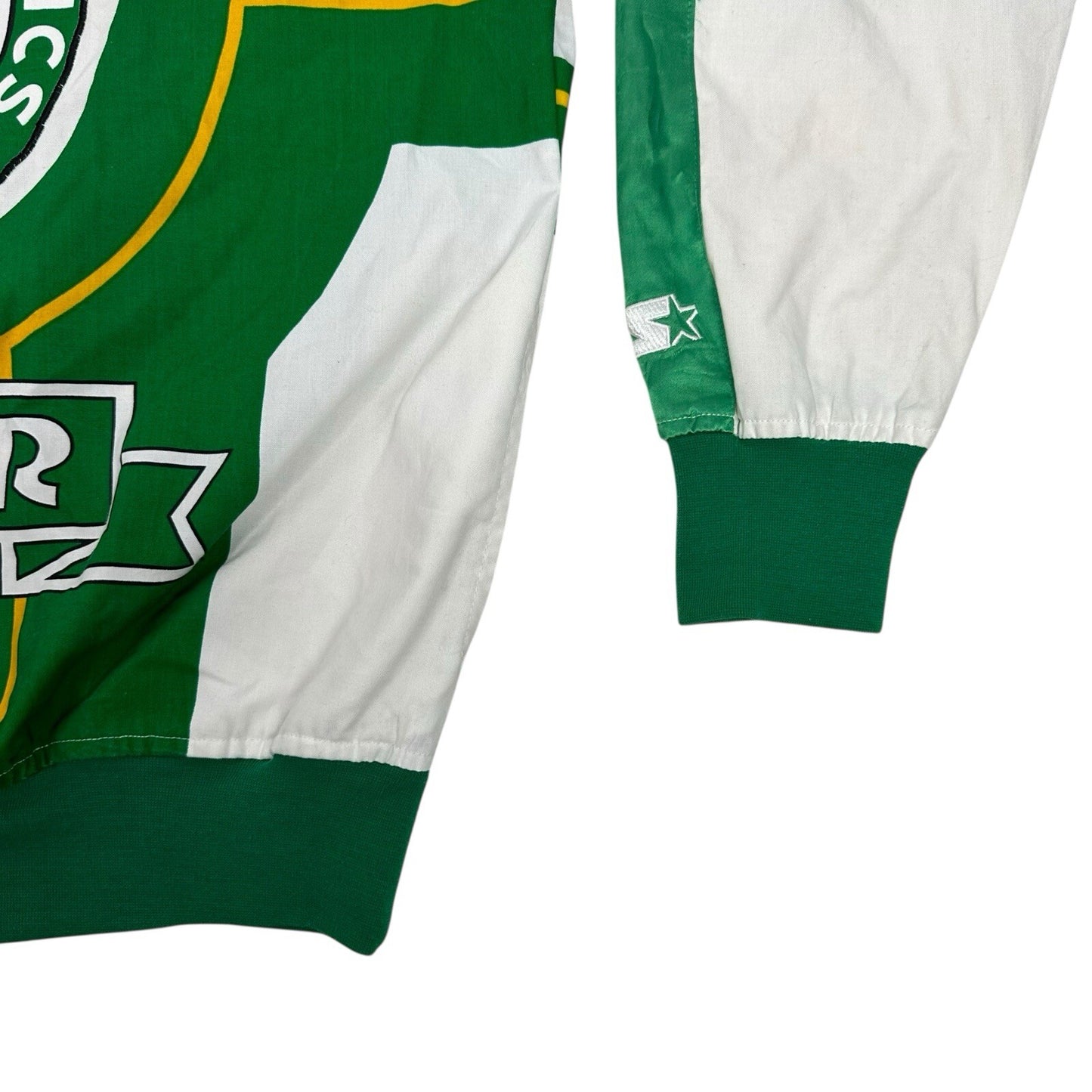 Vintage Starter Boston Celtics Sweater Men’s Medium White And Green Rare