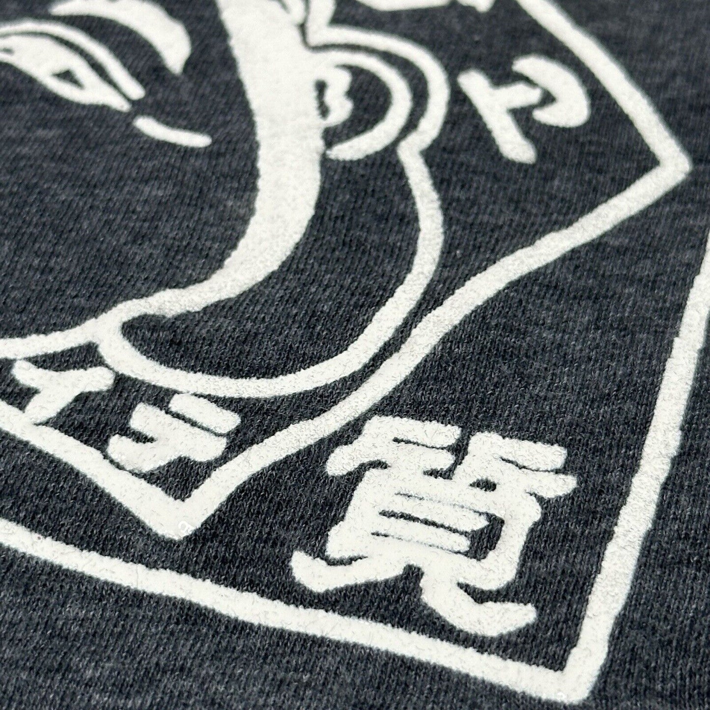 00’s Evisu Godhead Lightweight Jumper Grey Mens XXL Graphic Logo Design