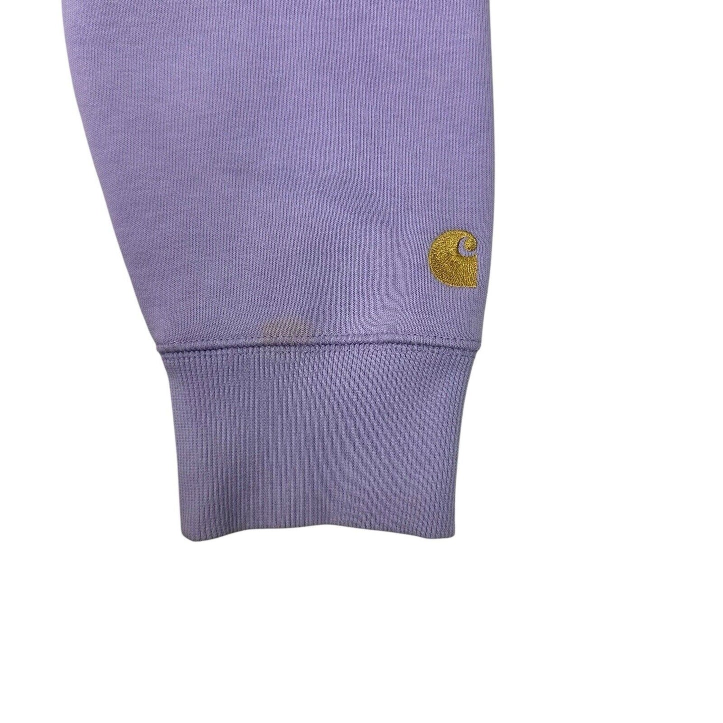 2018 Carhartt WIP x Oi Polloi Chase Sweat Mens Large Purple Embroidered Jumper