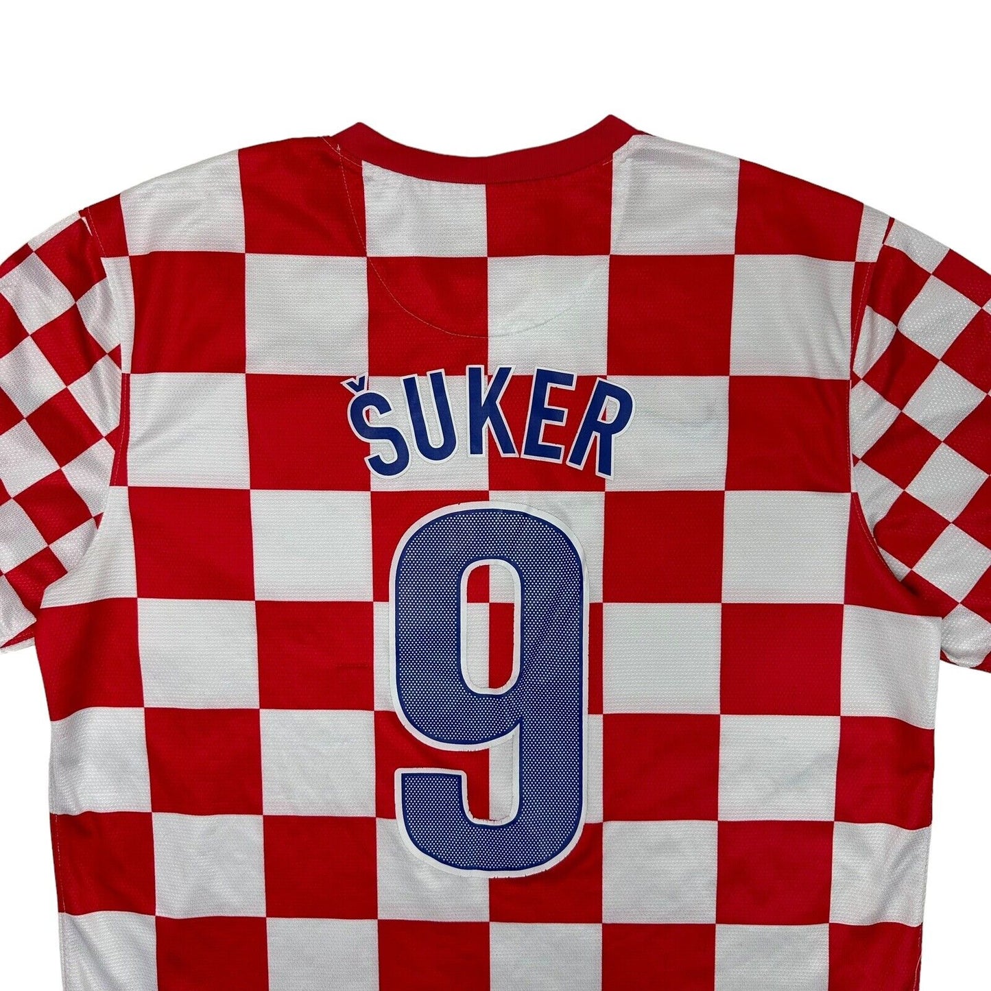 2012-2014 Croatia Nike Football Shirt Mens XL White And Red Šuker 9