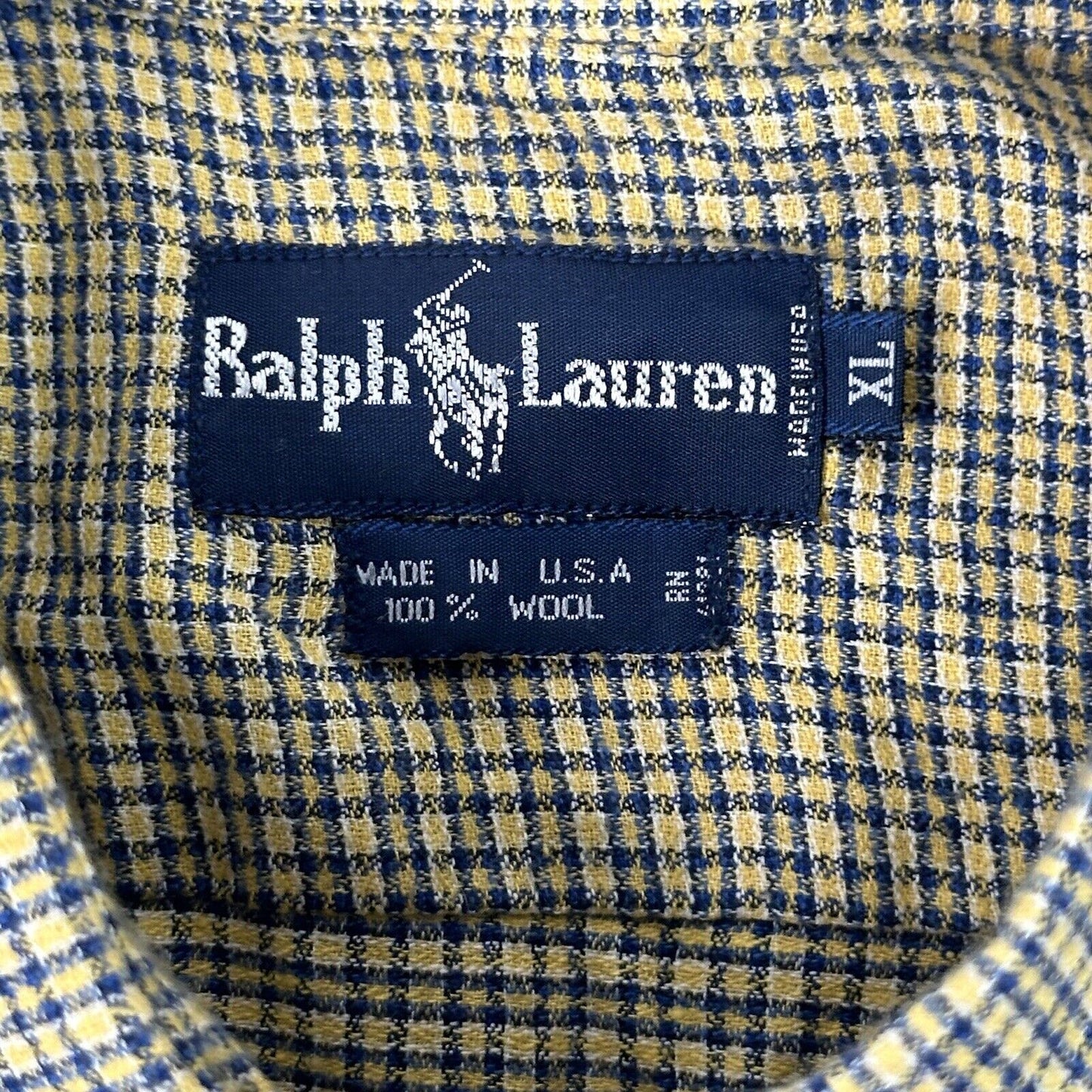 Vintage Polo Ralph Lauren Check Shirt Made In USA Men’s XL Short Sleeve