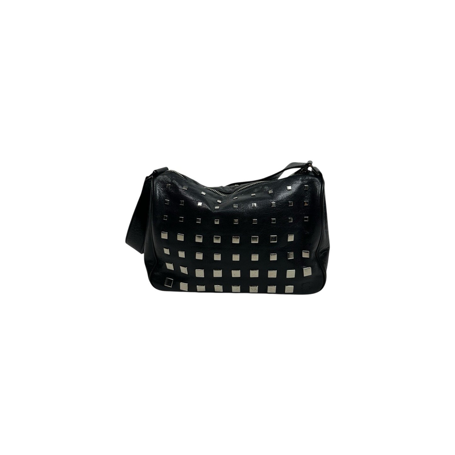 Vintage John Richmond Studded Black Leather Hand Bag