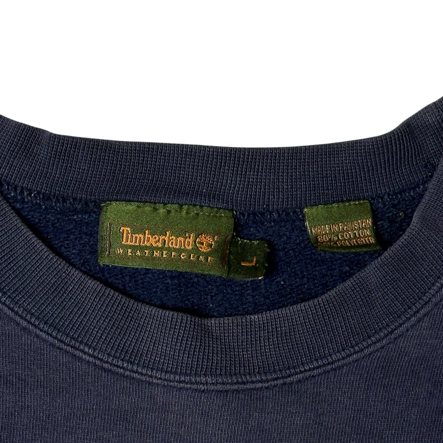 Vintage Timberland Crew Neck Jumper Men’s Large Navy Blue Embroidered Logo