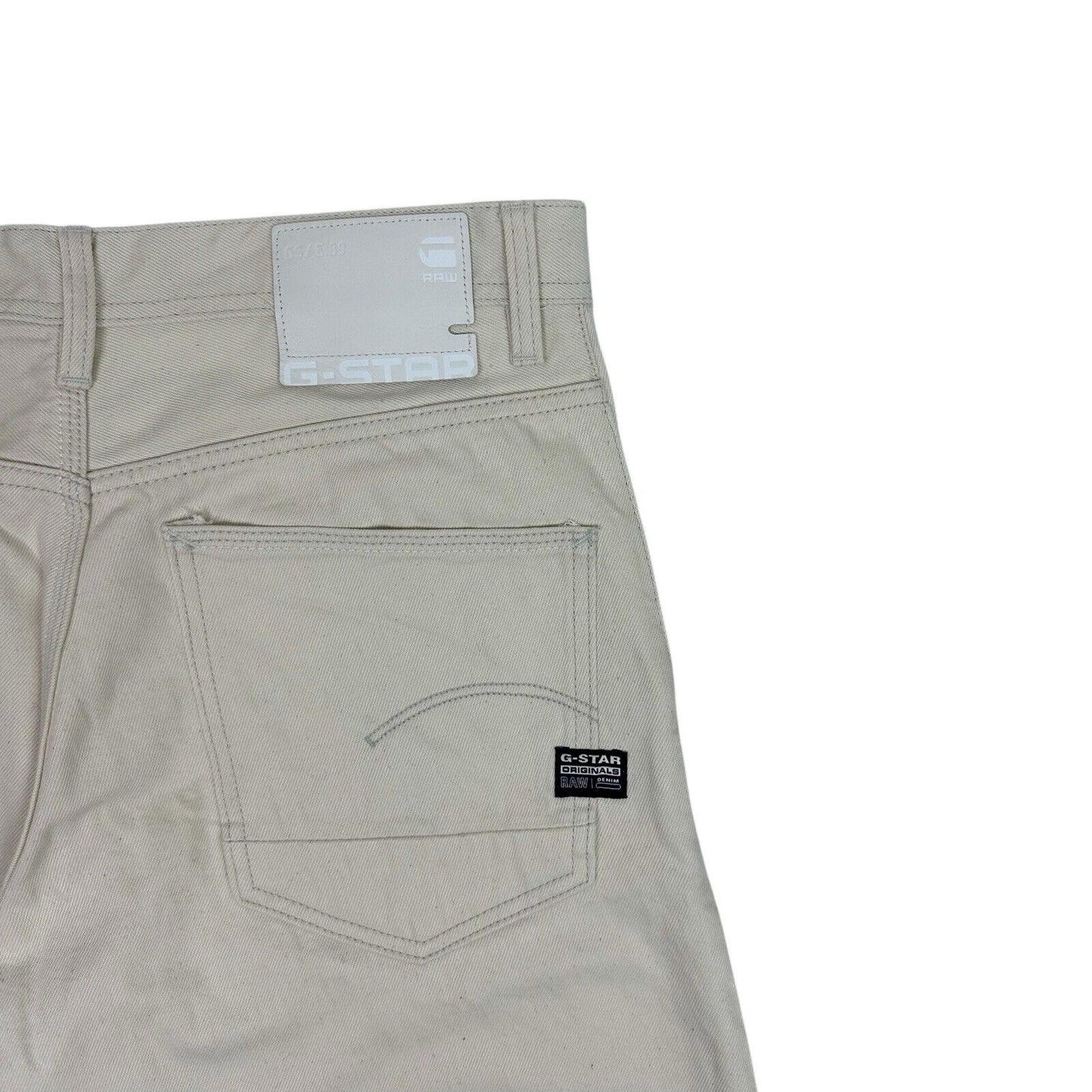 G-Star Raw Grip Loose Jeans 32w 30l Wide Leg Ecru White