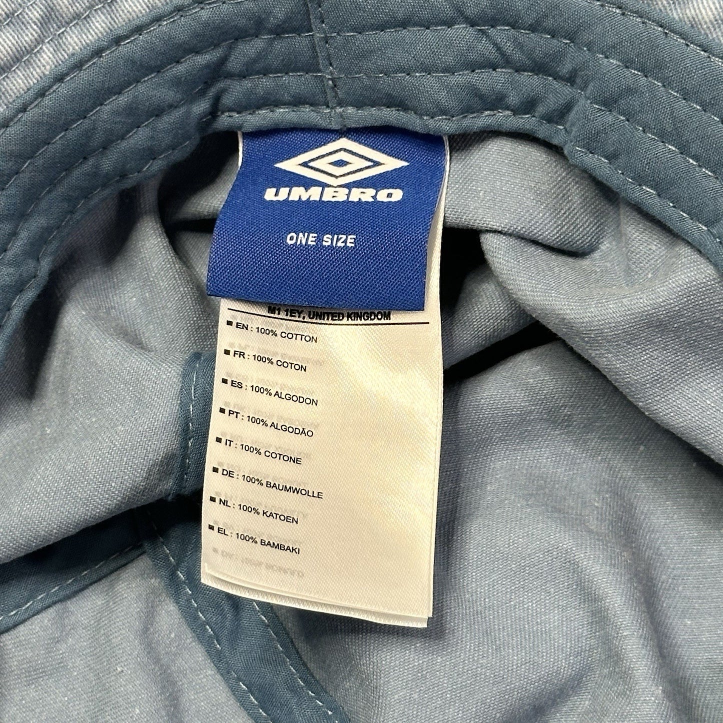 NWOT Umbro Drill Bucket Hat Infinity Dusk Blue OSFA Oasis Retro