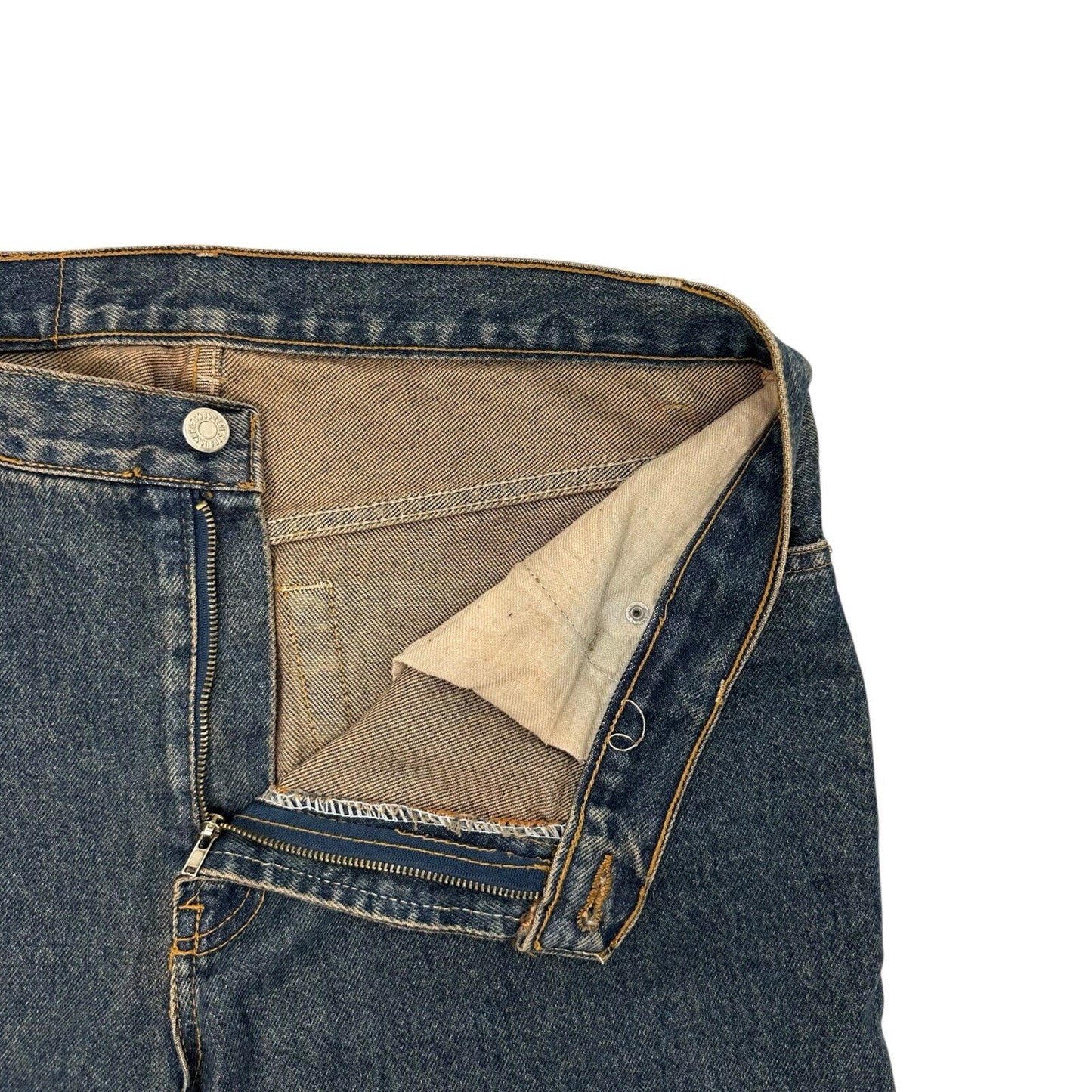 Vintage Levi’s 501 Dark Blue Denim Jeans Men’s 34w 32l Straight Leg