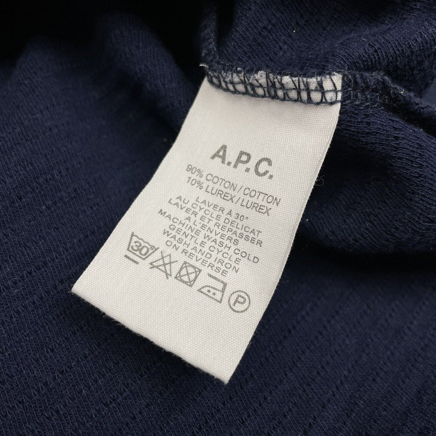APC Long Sleeve Top Navy And Gold Womens Small