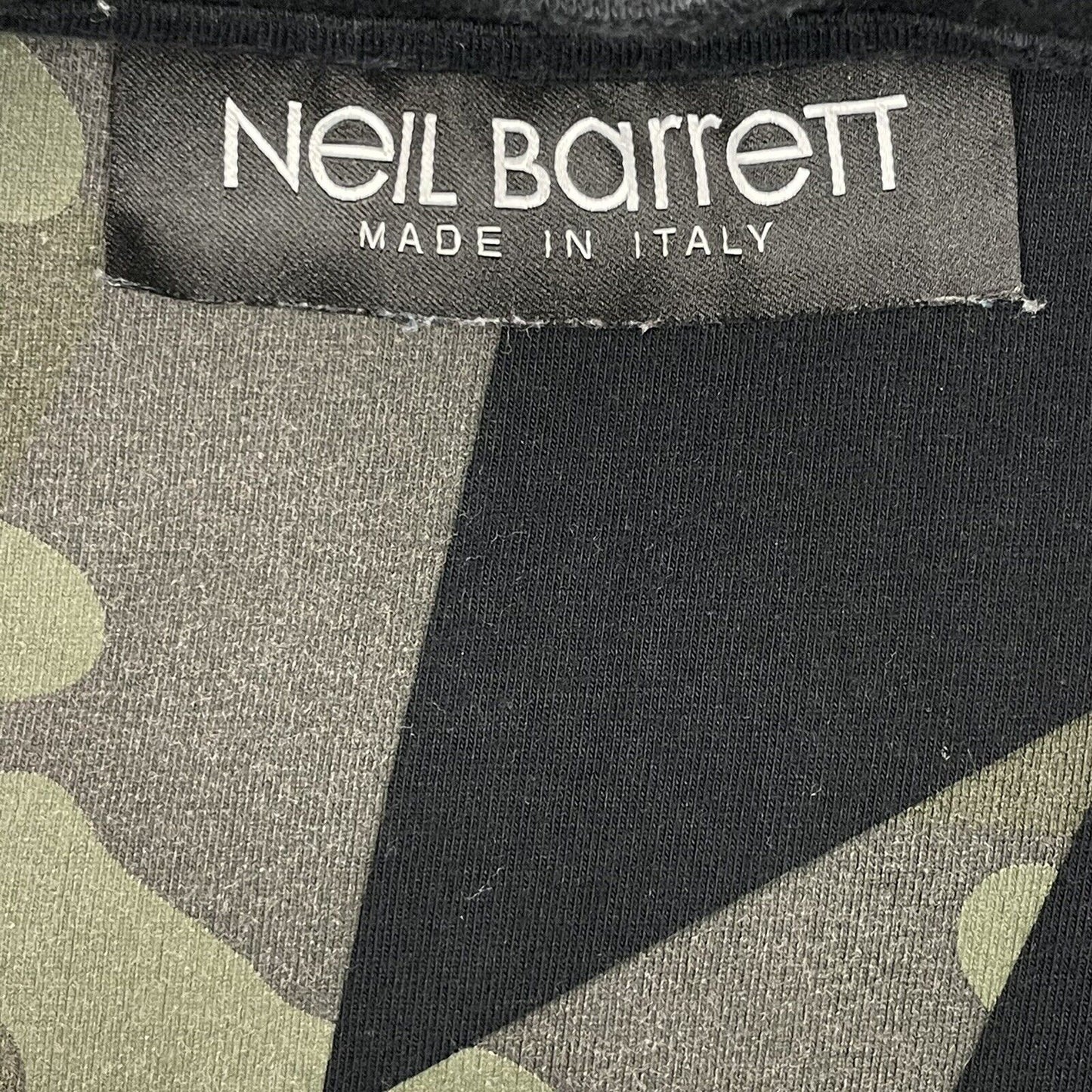 Neil Barrett Camo Lightning Bolt T-Shirt Black Mens Medium Made In Italy