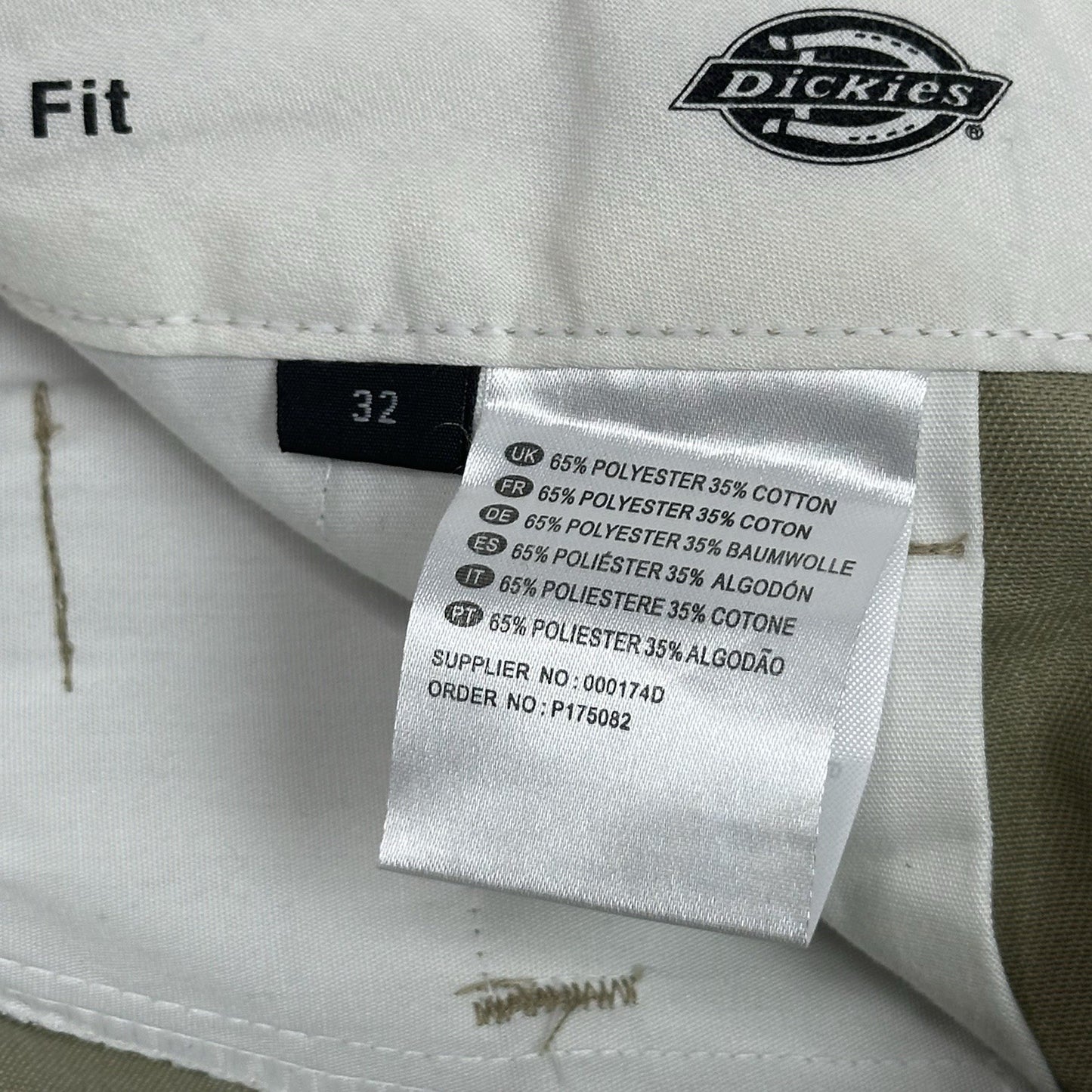 Dickies Beige Chino Shorts Men’s 32w Slim Fit