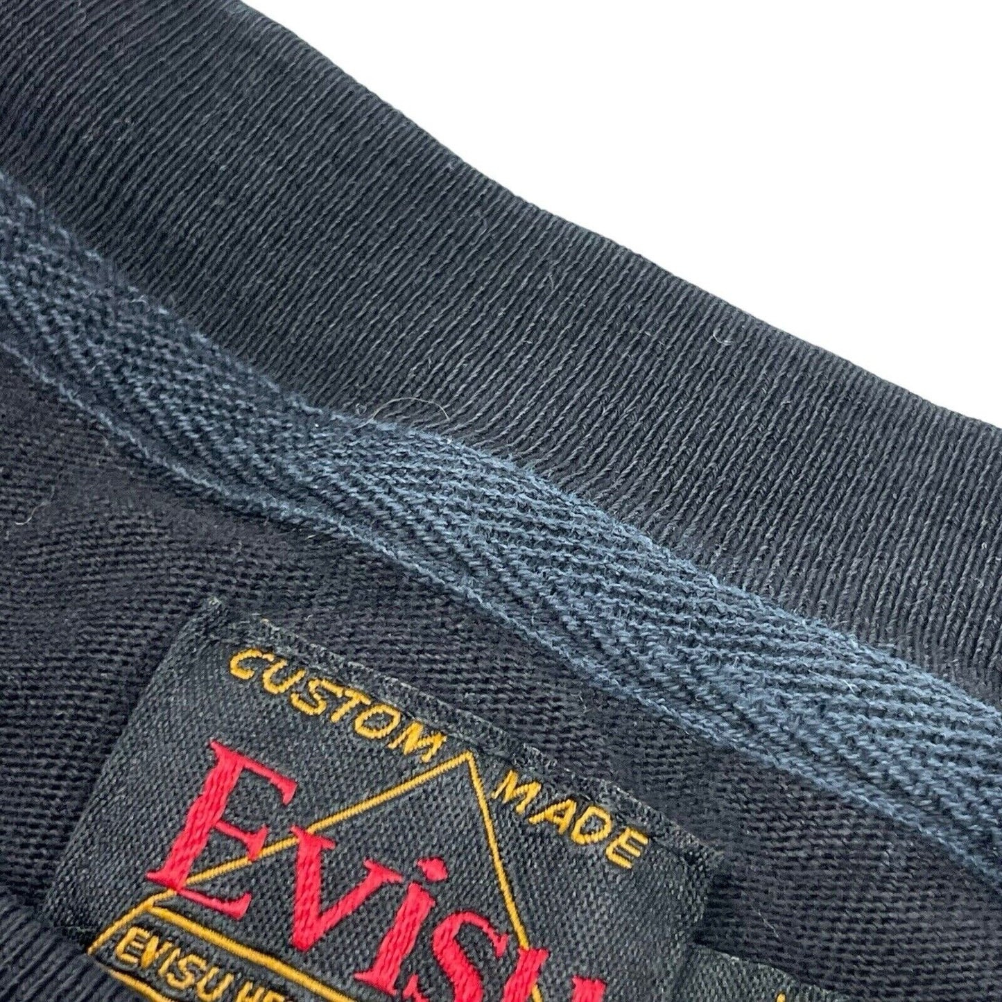 Vintage 00’s Evisu T-Shirt Mens Medium Black All Over Graphic Print