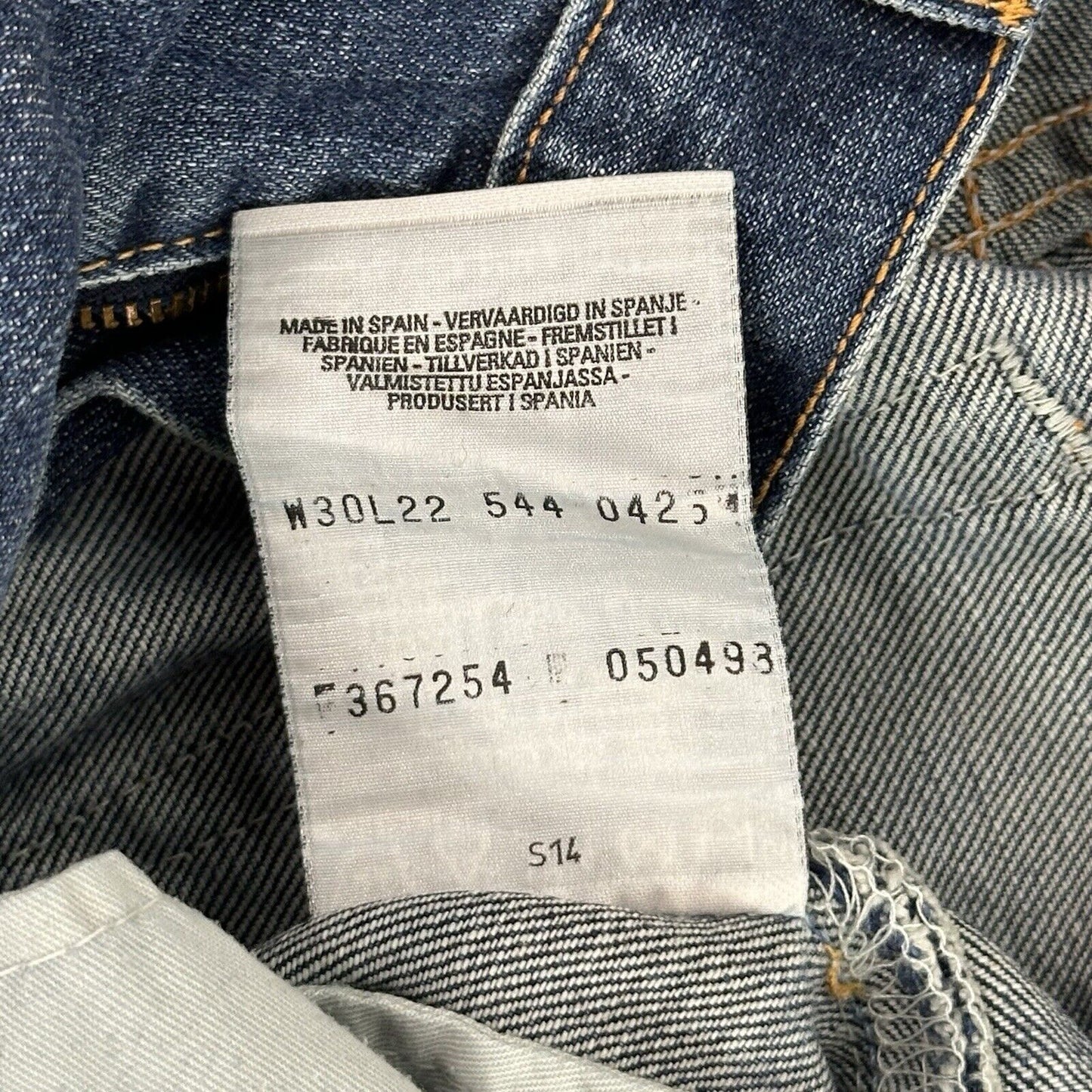 Vintage Levi’s 544 Blue Denim Cropped Jeans 30w 22l Women’s