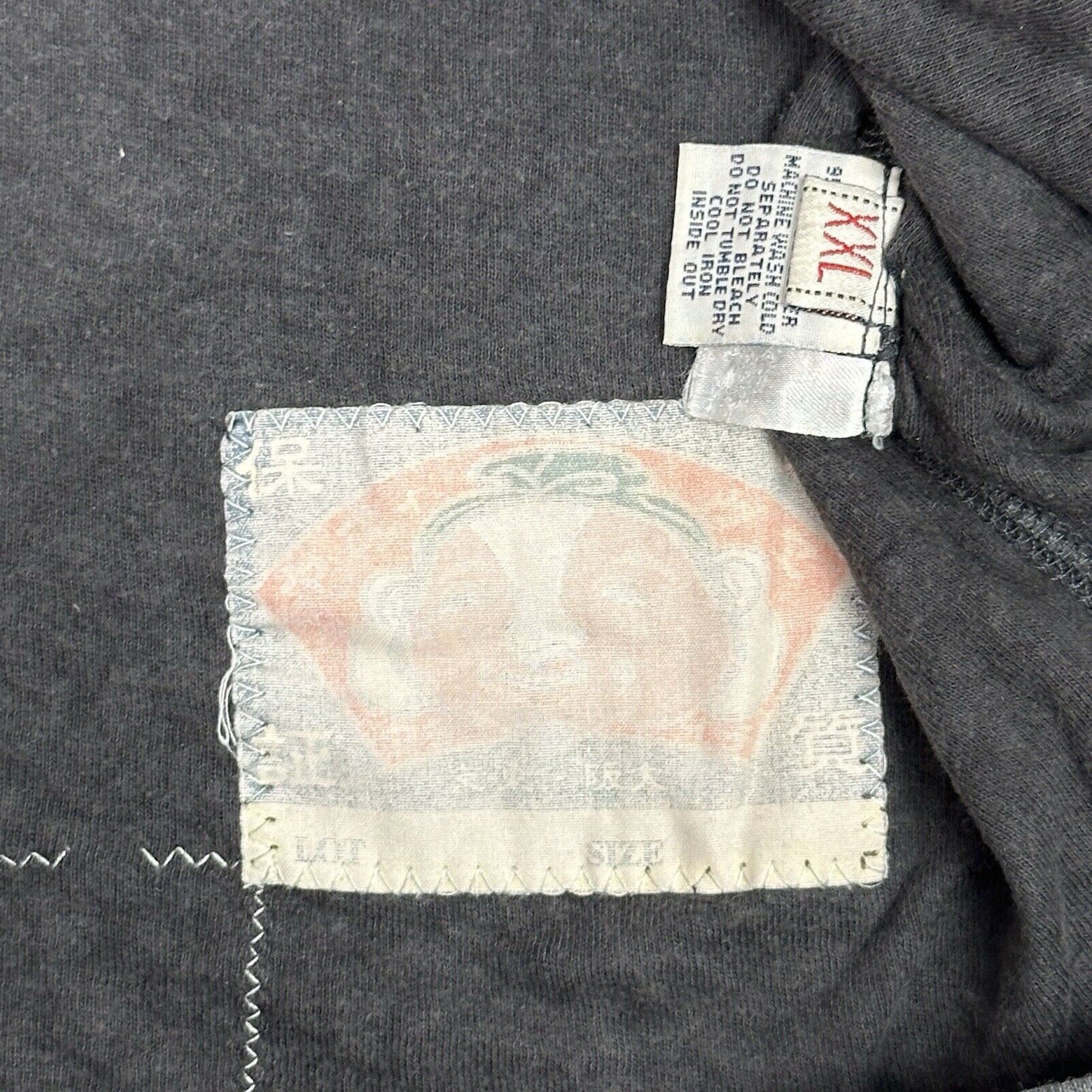 00’s Evisu Godhead Lightweight Jumper Grey Mens XXL Graphic Logo Design