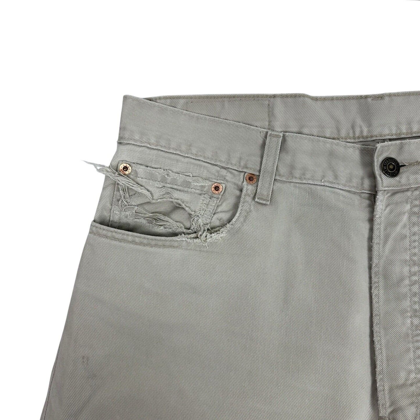 Vintage Levi’s 517 Straight Leg Jeans 36w 32l Light Beige Denim 90's