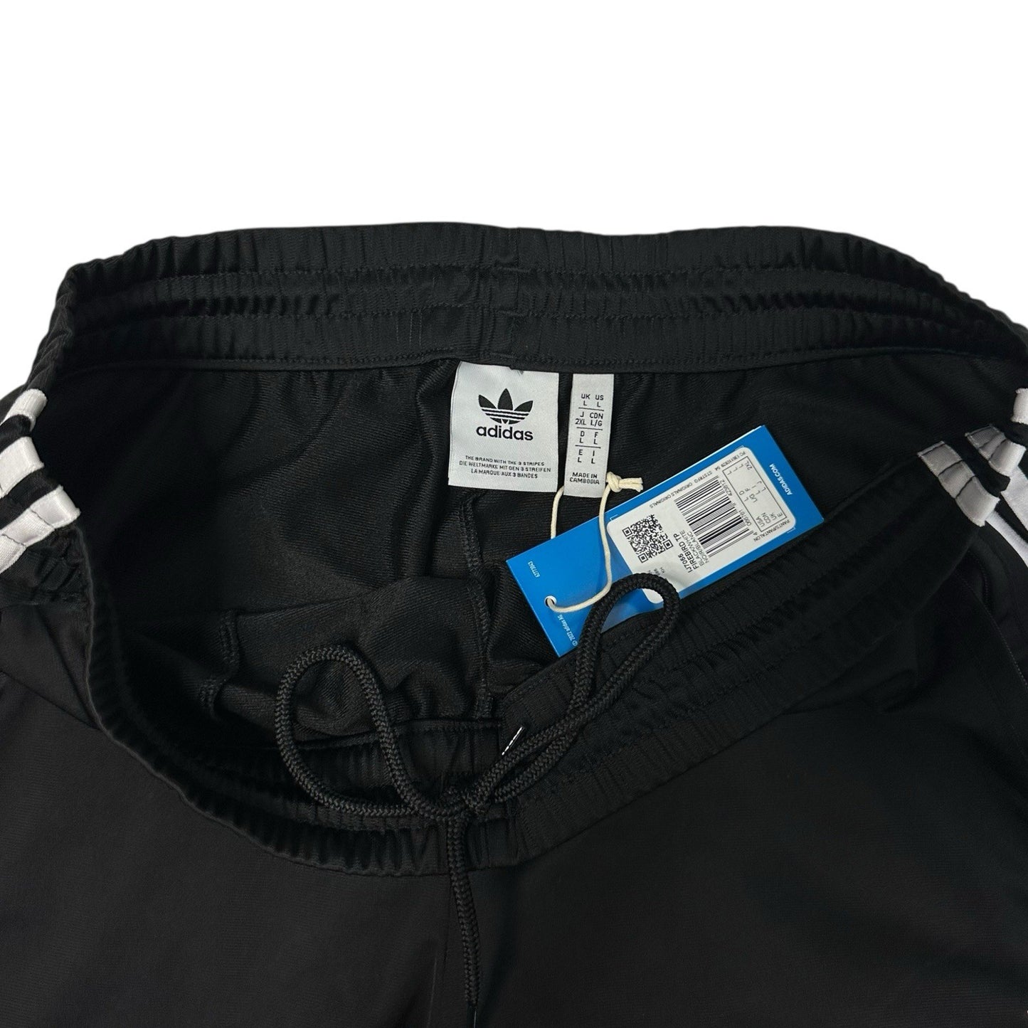 NWT Adidas Firebird Track Pants Men’s Large Black Satin 2025