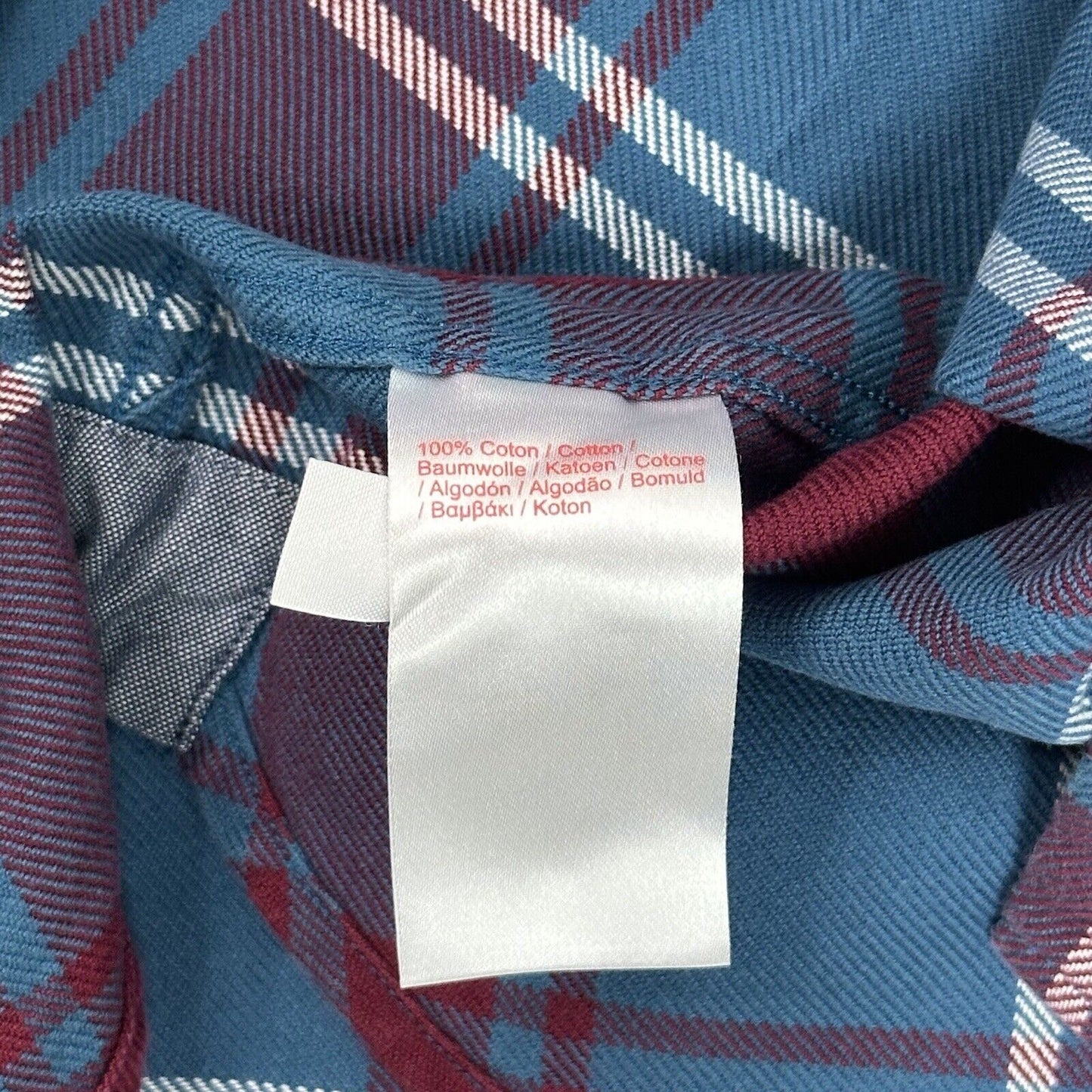 Lacoste Live Check Shirt Men’s Medium Blue And Red