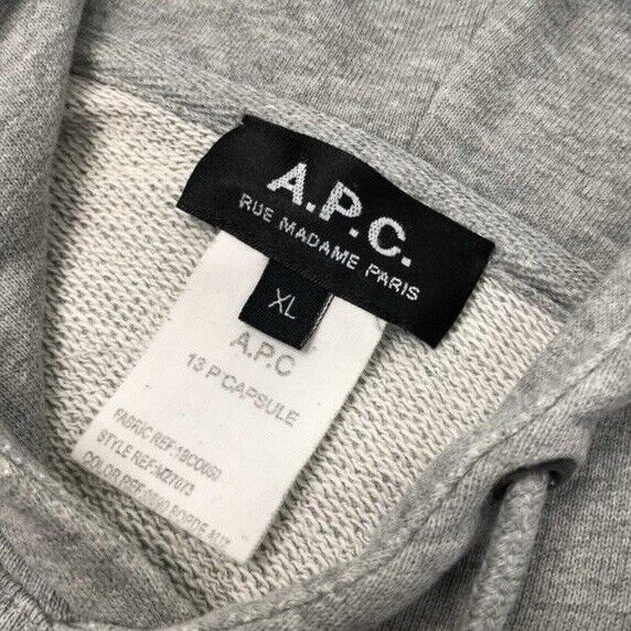 SS12 APC 25th Anniversary Hoodie Mens XL Grey 87 Print Rare