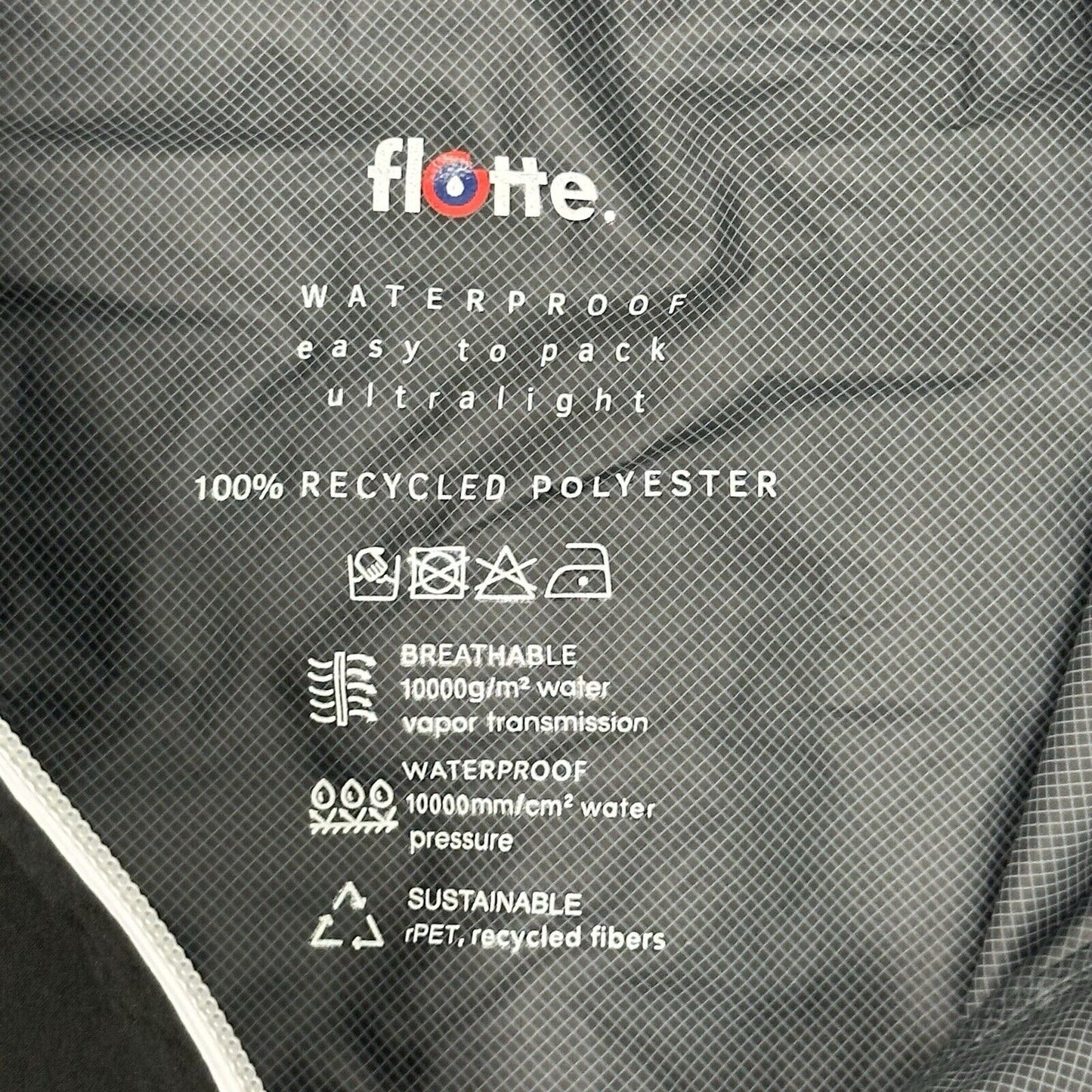 NWT Flotte Passy Waterproof Jacket Men’s Large Black Lightweight