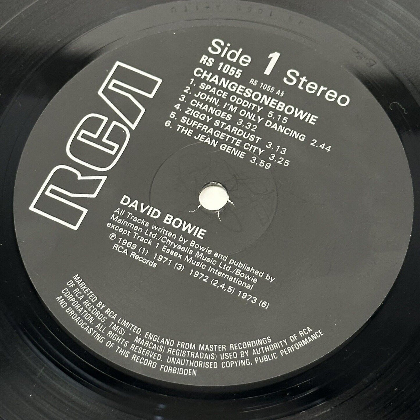 1982 David Bowie Changes Two Vinyl Made In England