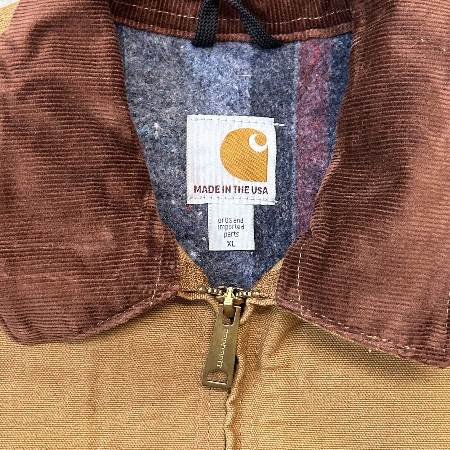 00’s Carhartt Detroit Jacket Men’s XL Brown Blanket Lined