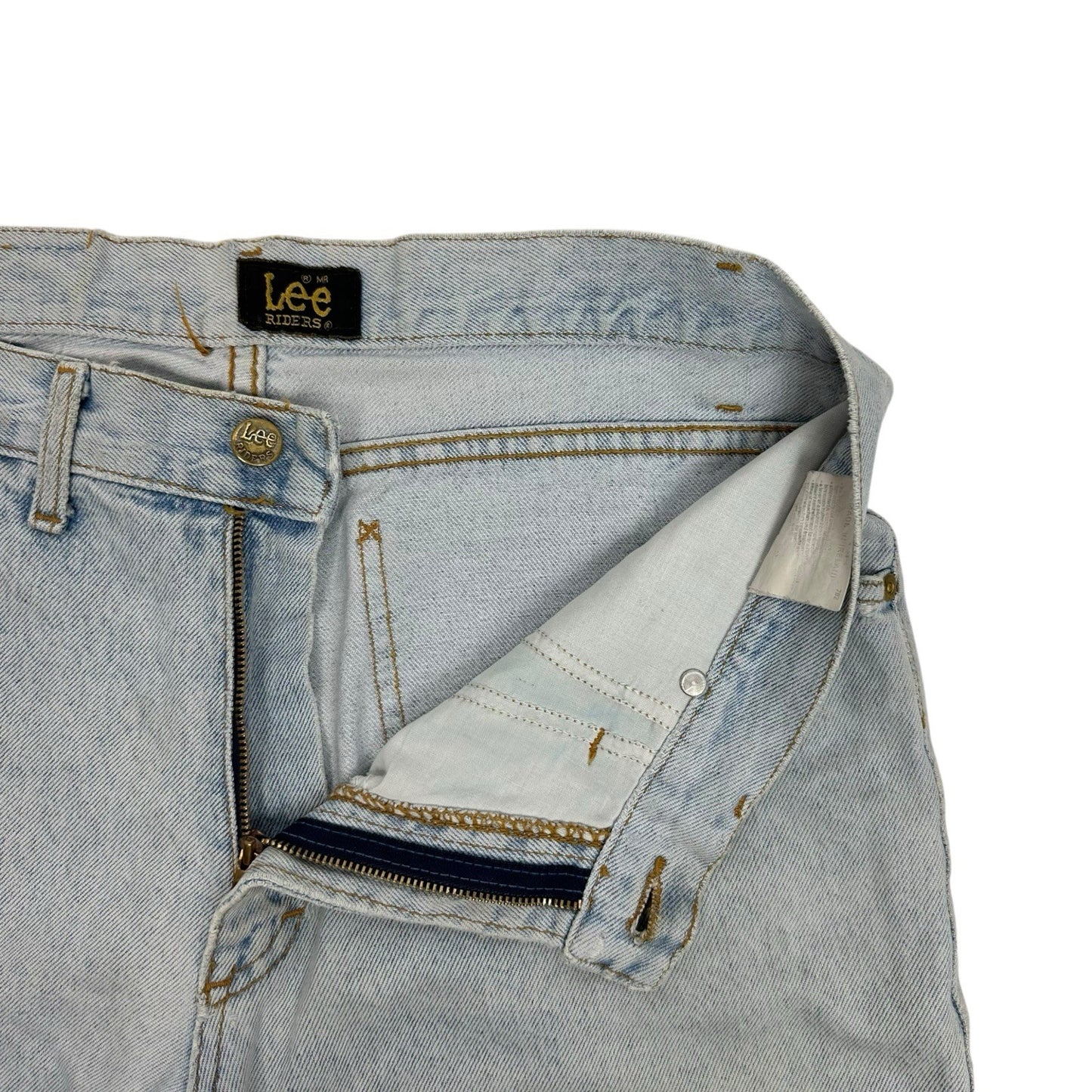 Vintage Lee Jeans Riders 34w 34l Blue Distressed Slim Straight Leg Brooklyn Men's