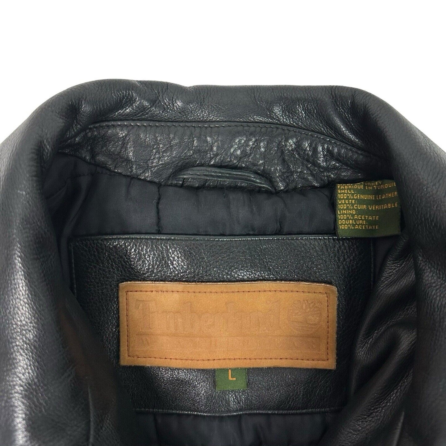 00’s Timberland Leather Coat Men’s Large Black