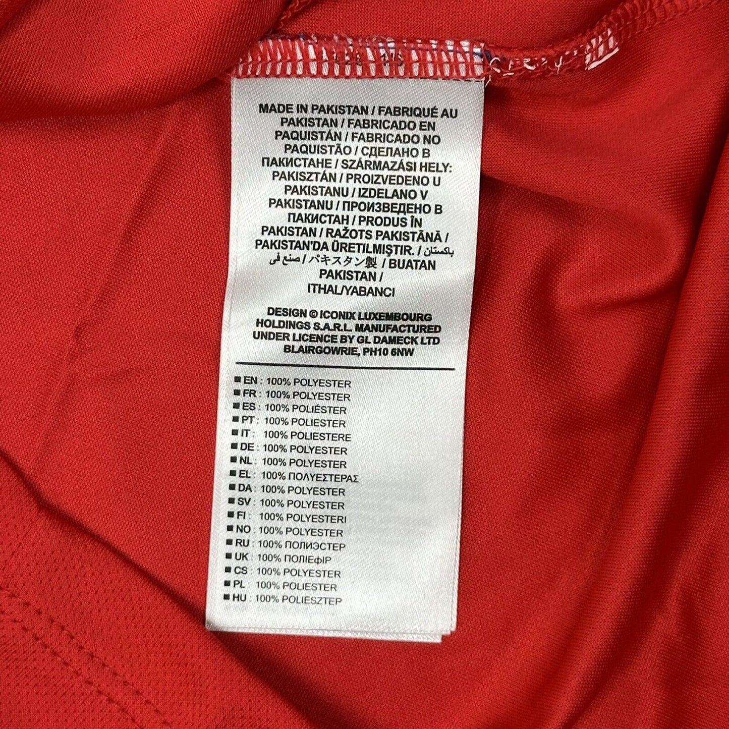2021 Wales x Rolling Stones Football Shirt Umbro Mens Small Red Soccer Top