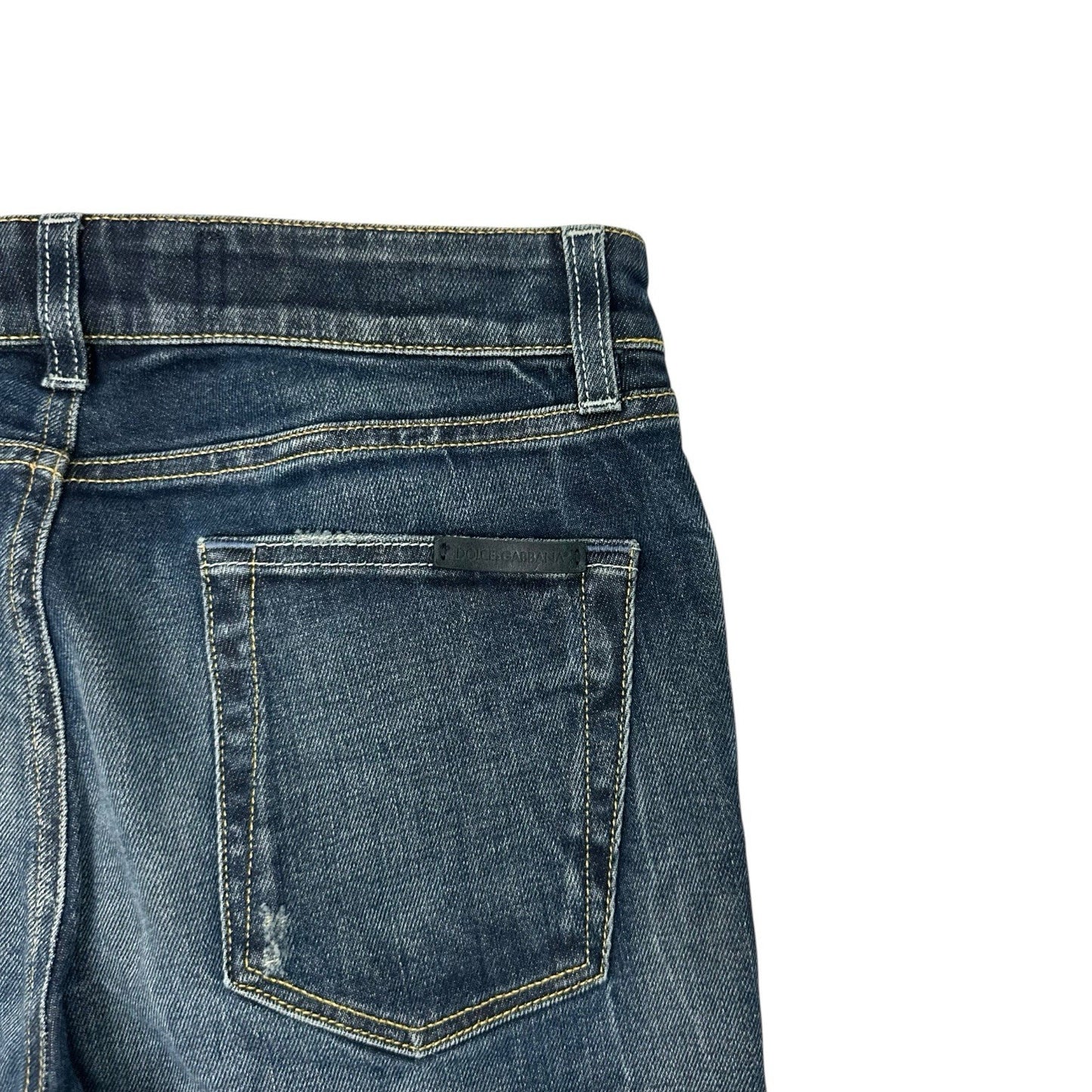 Dolce And Gabbana Jeans IT44 Men’s Blue Denim Made In Italy Slim Fit Distressed