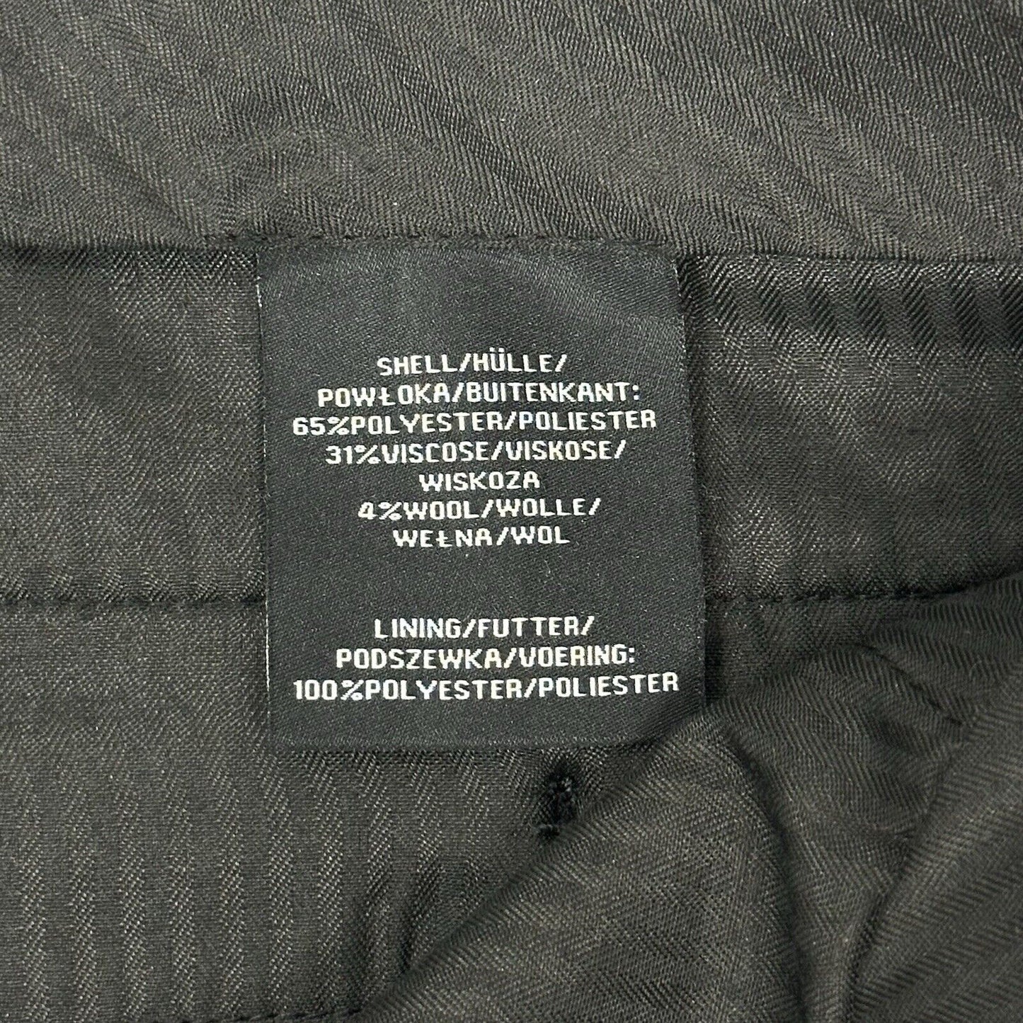 Gianni Feraud Slim Leg Check Wool Trousers 34w 32l Men’s Grey Black
