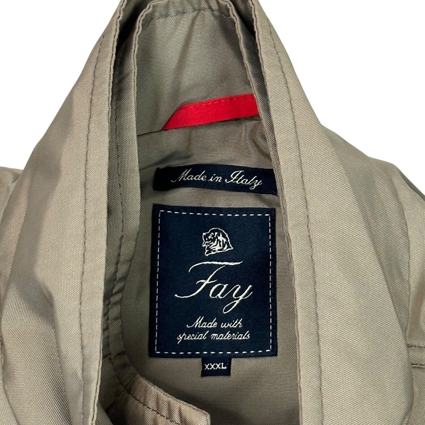 00’s Fay Utility Jacket Beige Men’s XXXL Slim Fit Made In Italy