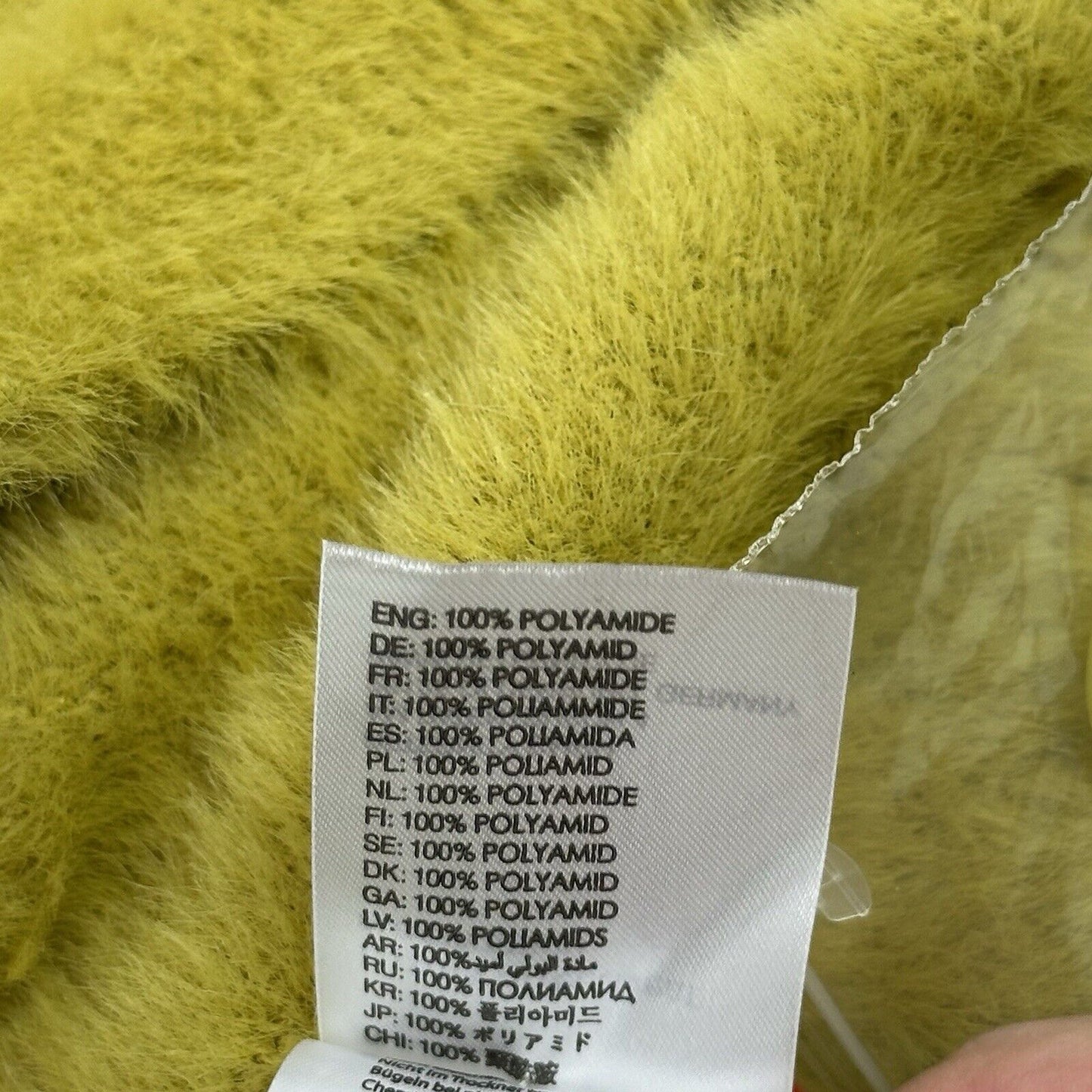Reternity Furry Knit Cardigan Mustard Men’s Large