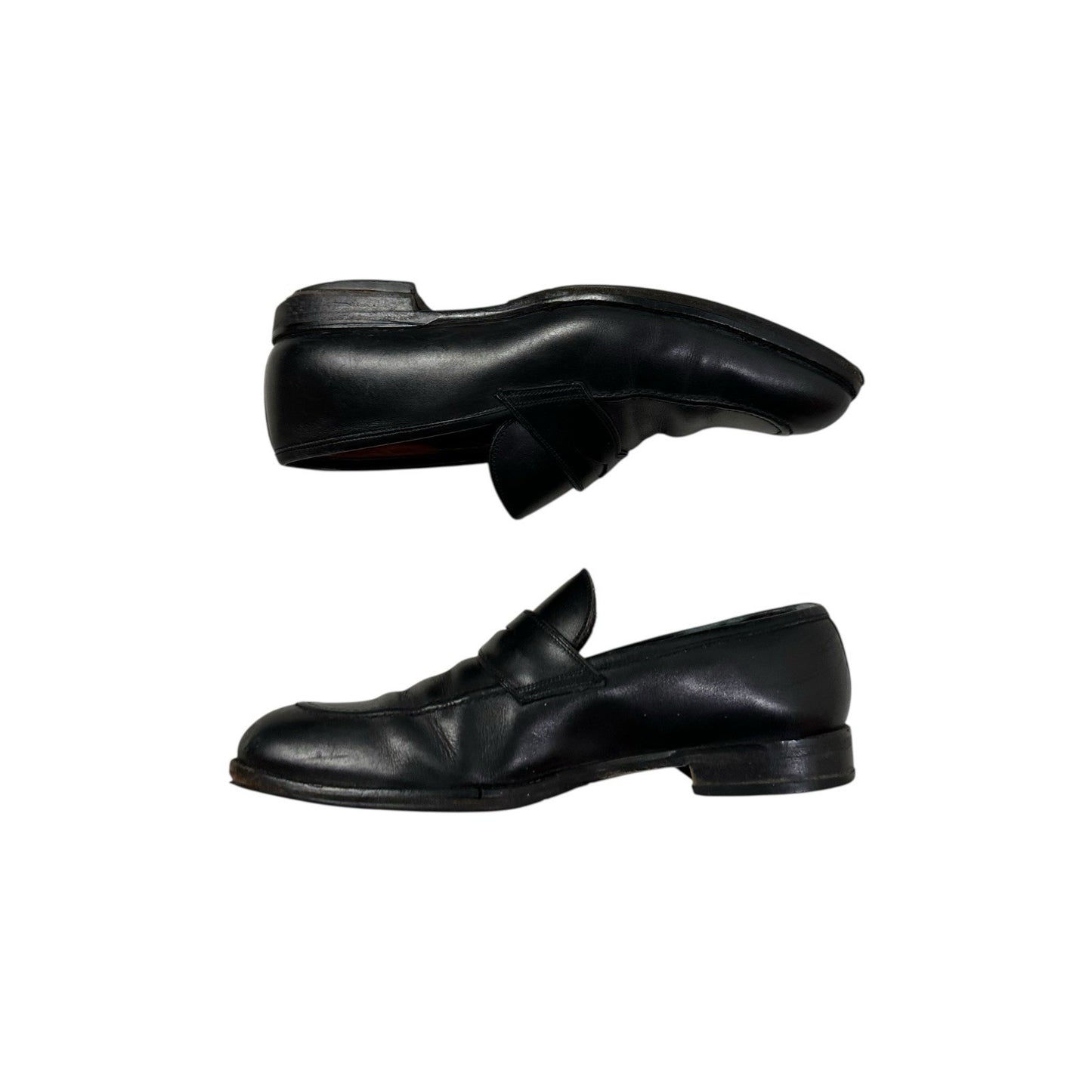 Vintage Valentino Shoes EU40 Black Men’s Slip On Black Leather