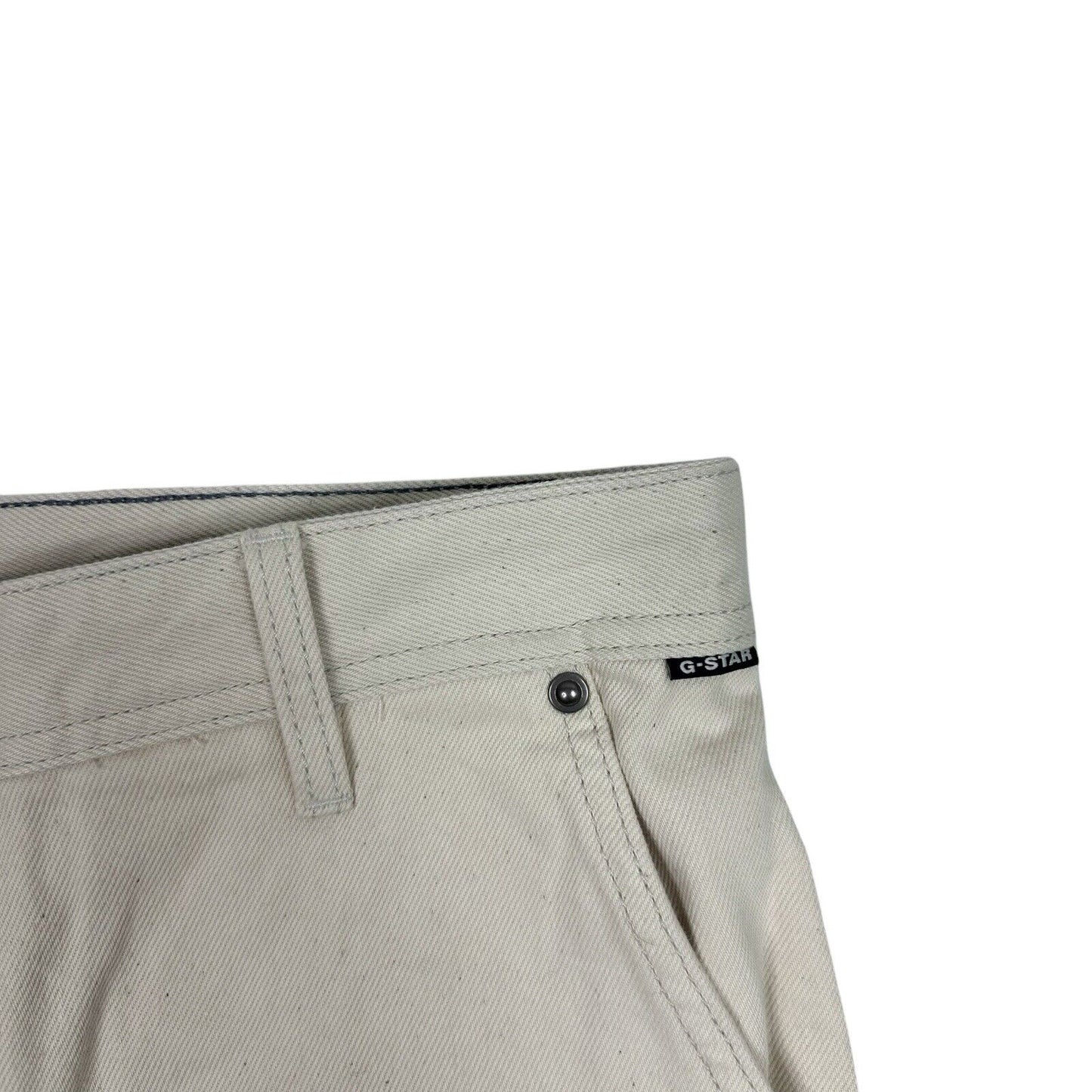 G-Star Raw Grip Loose Jeans 32w 30l Wide Leg Ecru White