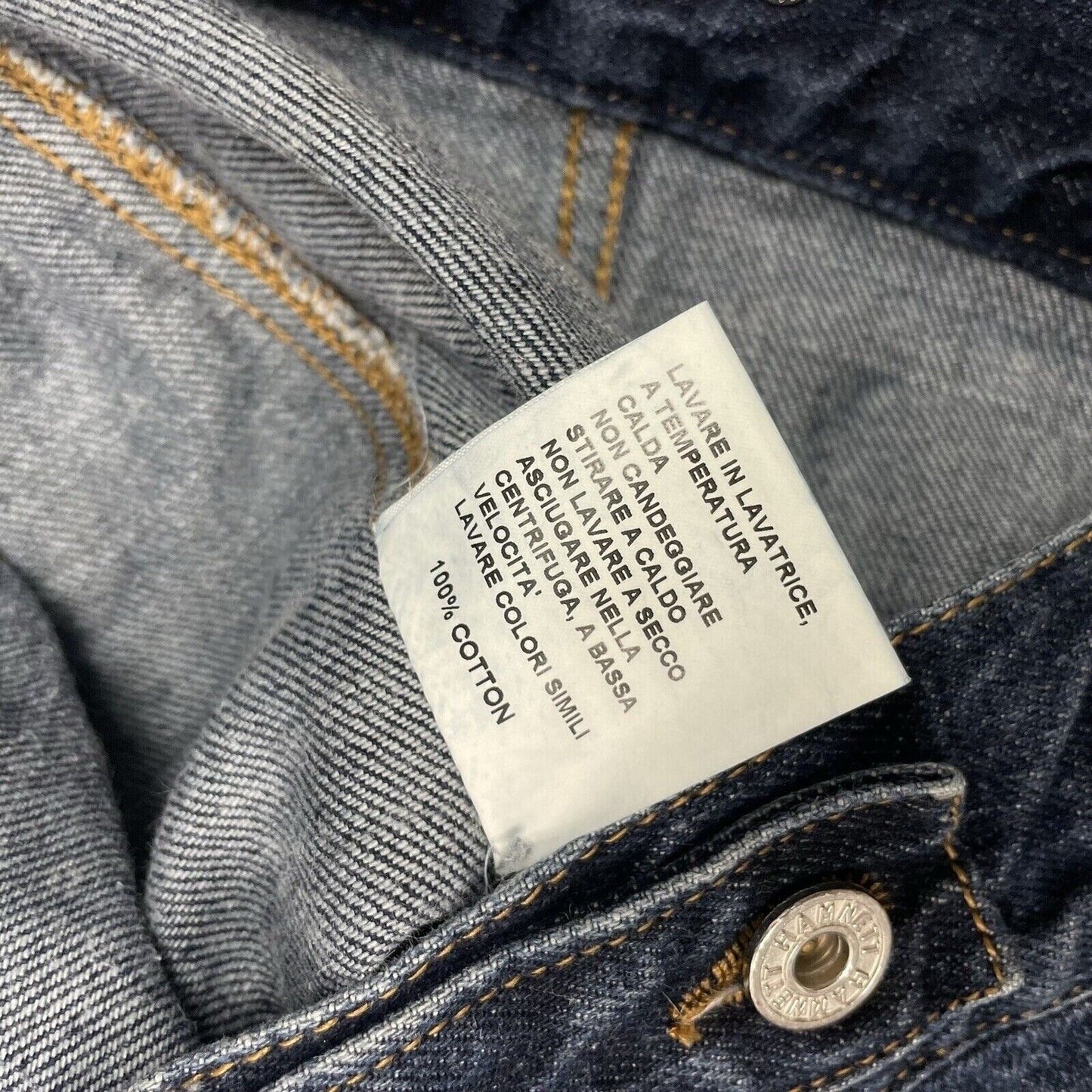 Vintage Hamnett By Katharine Hamnett Denim Jacket Mens Small Dark Blue