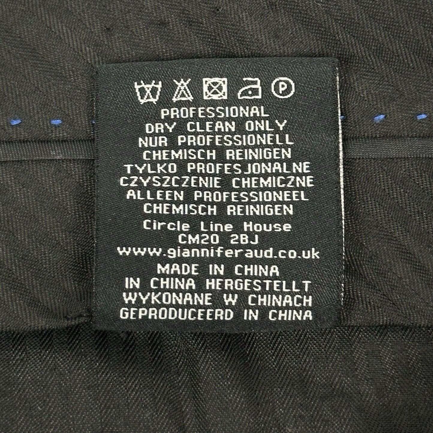 Gianni Feraud Slim Leg Check Wool Trousers 34w 32l Men’s Grey Black