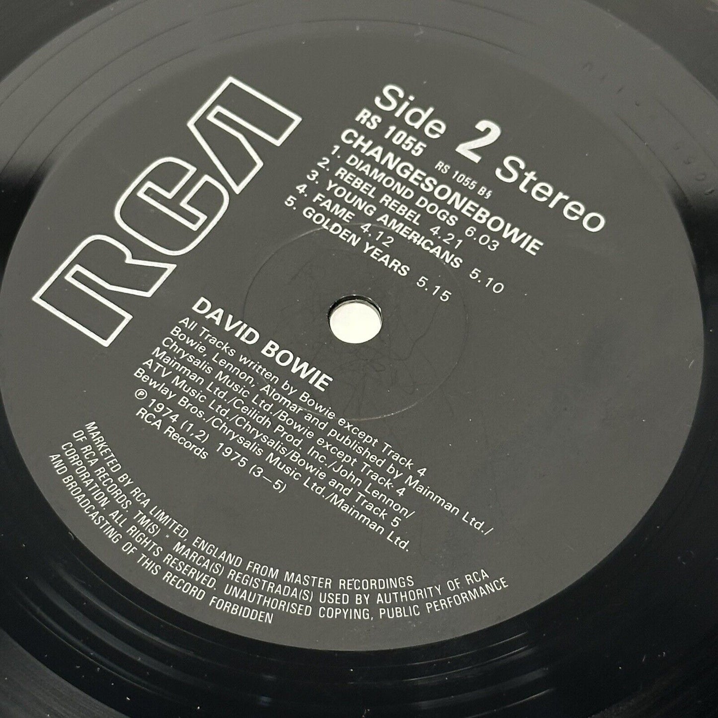 1982 David Bowie Changes Two Vinyl Made In England