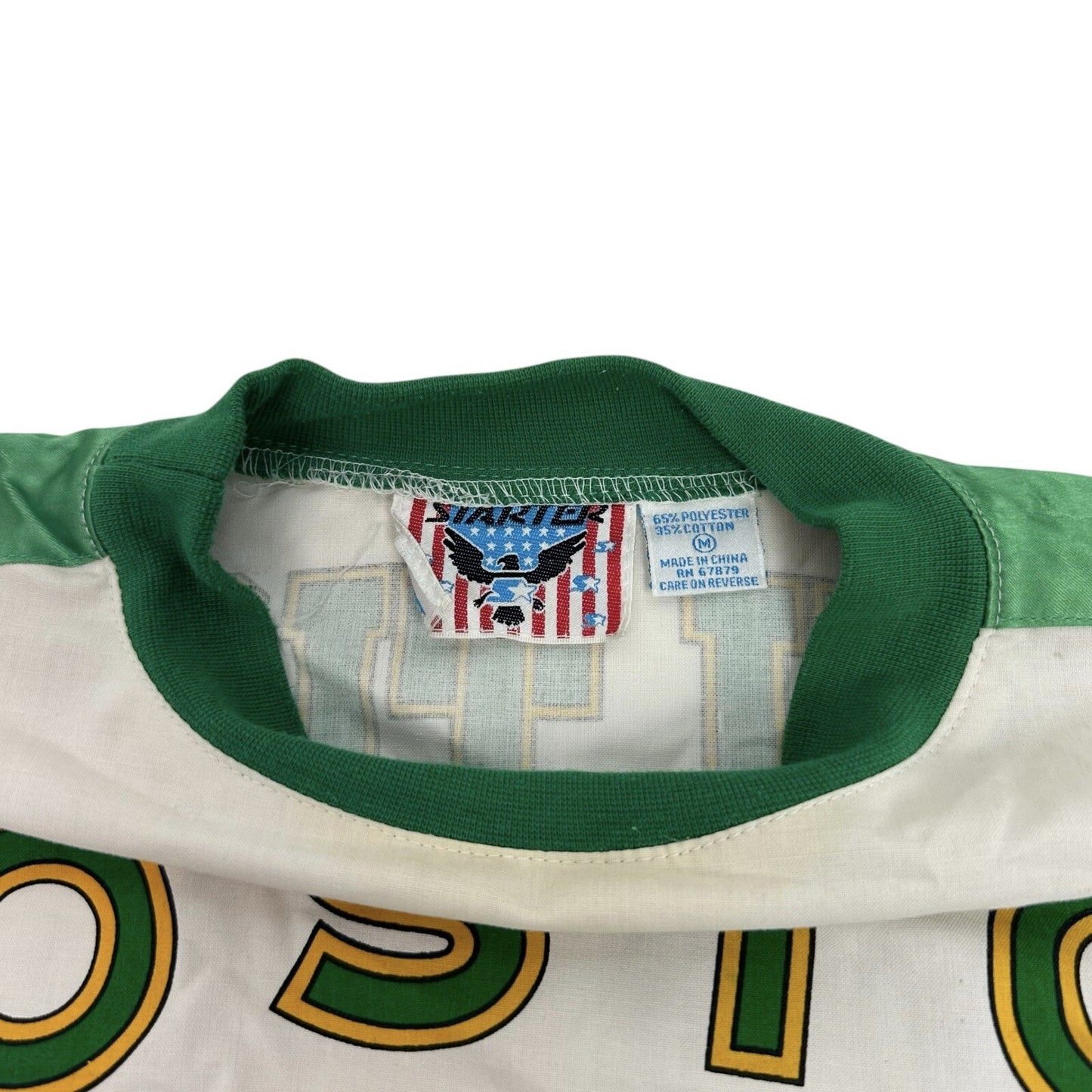 Vintage Starter Boston Celtics Sweater Men’s Medium White And Green Rare