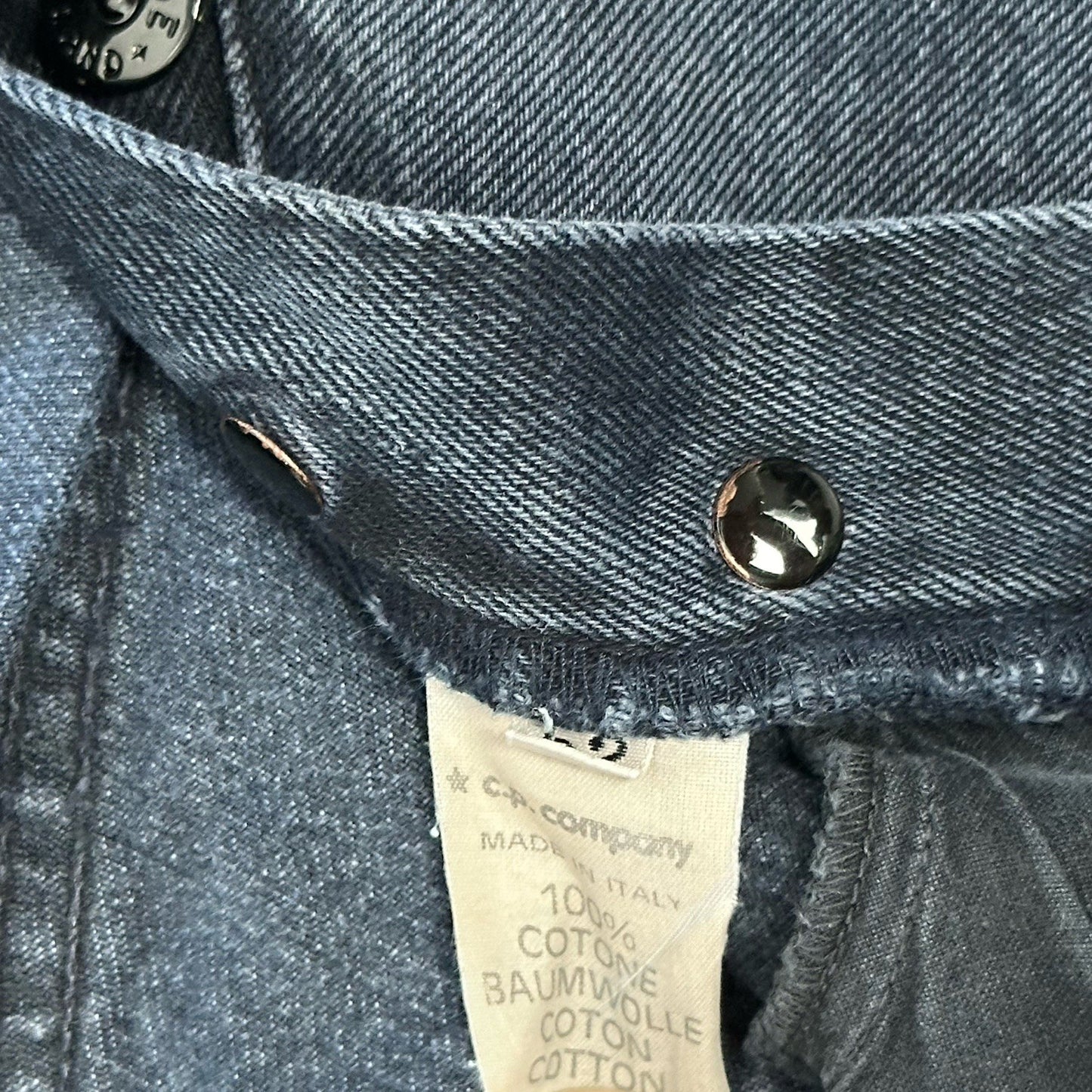 Vintage Stone Island Jeans Blue 35w 33l Made In Italy Green Edge Badge