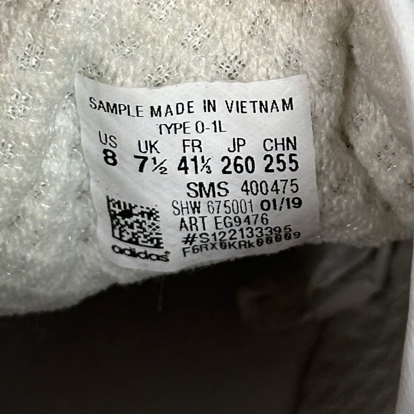 Adidas x OAMC Type 0-1 Trainer UK 7.5 US8 White Cream Sample Sneakers Shoes