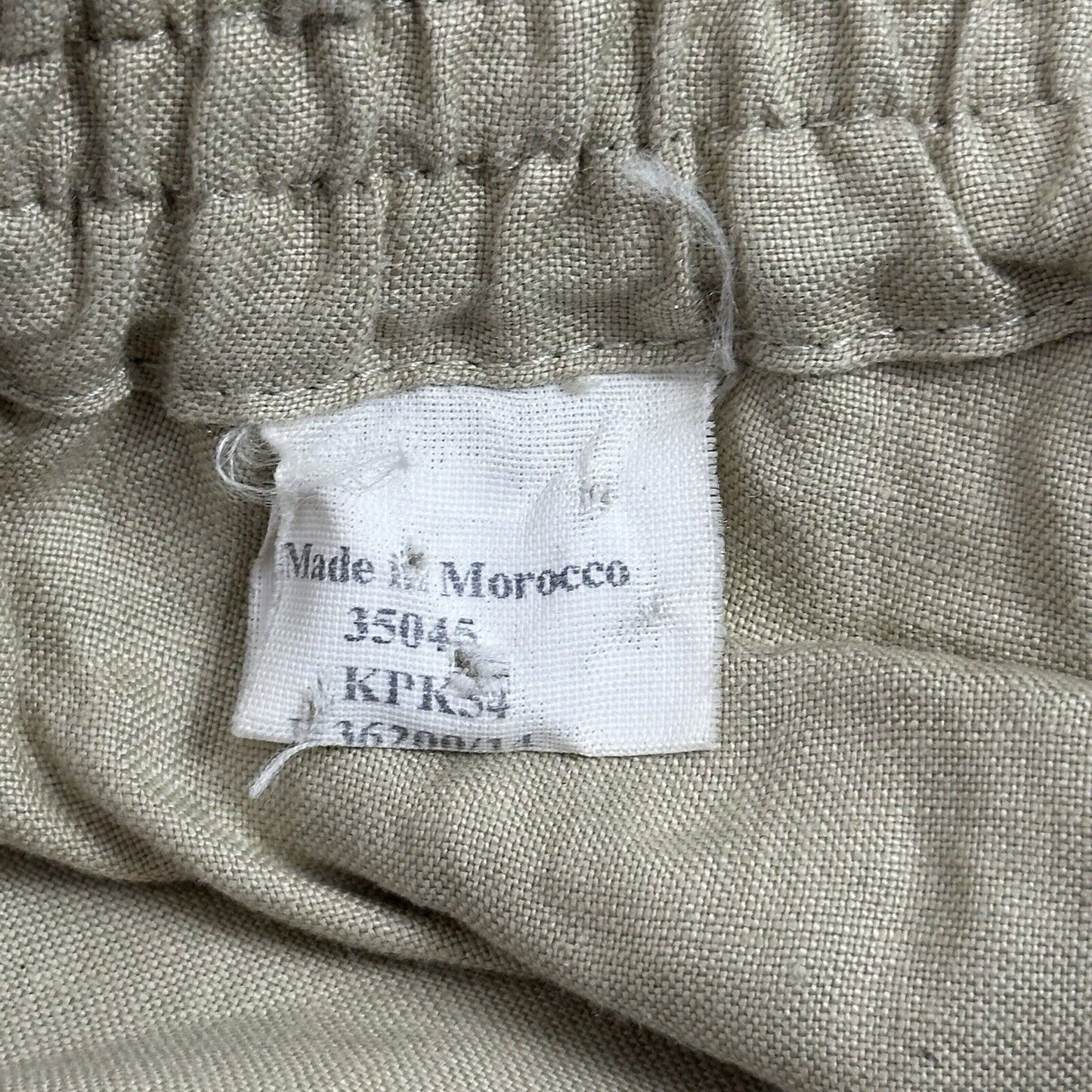 Vintage Kenzo Homme Beige Linen Trousers Men’s Medium Adjustable Waist