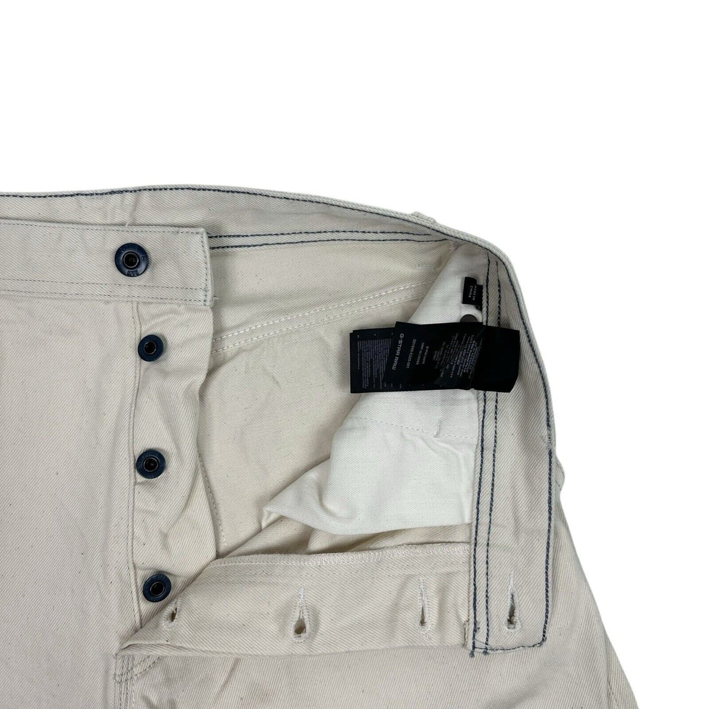 G-Star Raw Grip Loose Jeans 32w 30l Wide Leg Ecru White