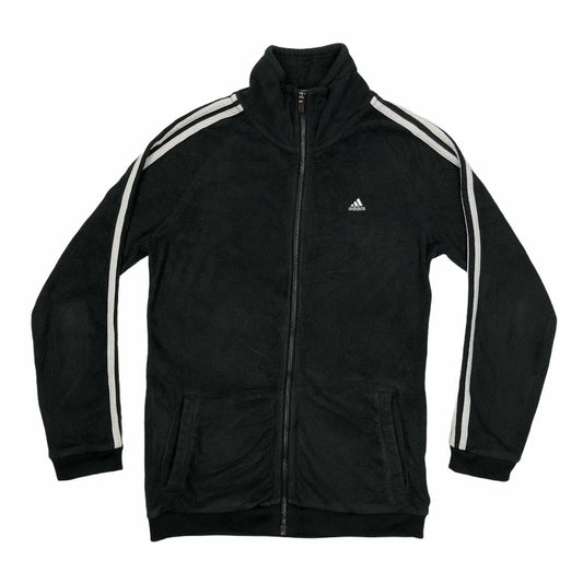 Adidas Zipped Black Fleece Womens Medium Embroidered With Pockets