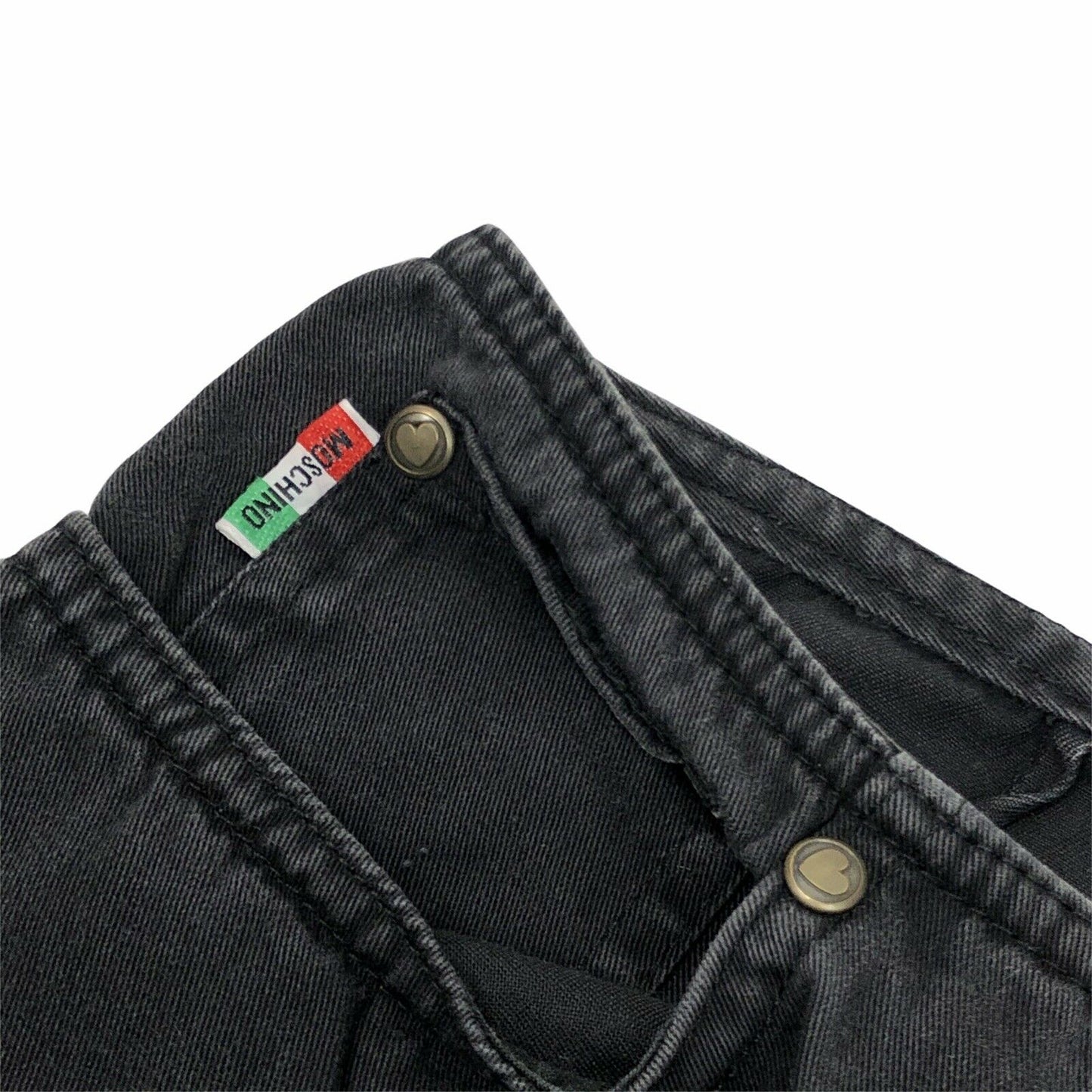 Vintage Moschino Jeans Made In Italy Dark Grey 28w 31l