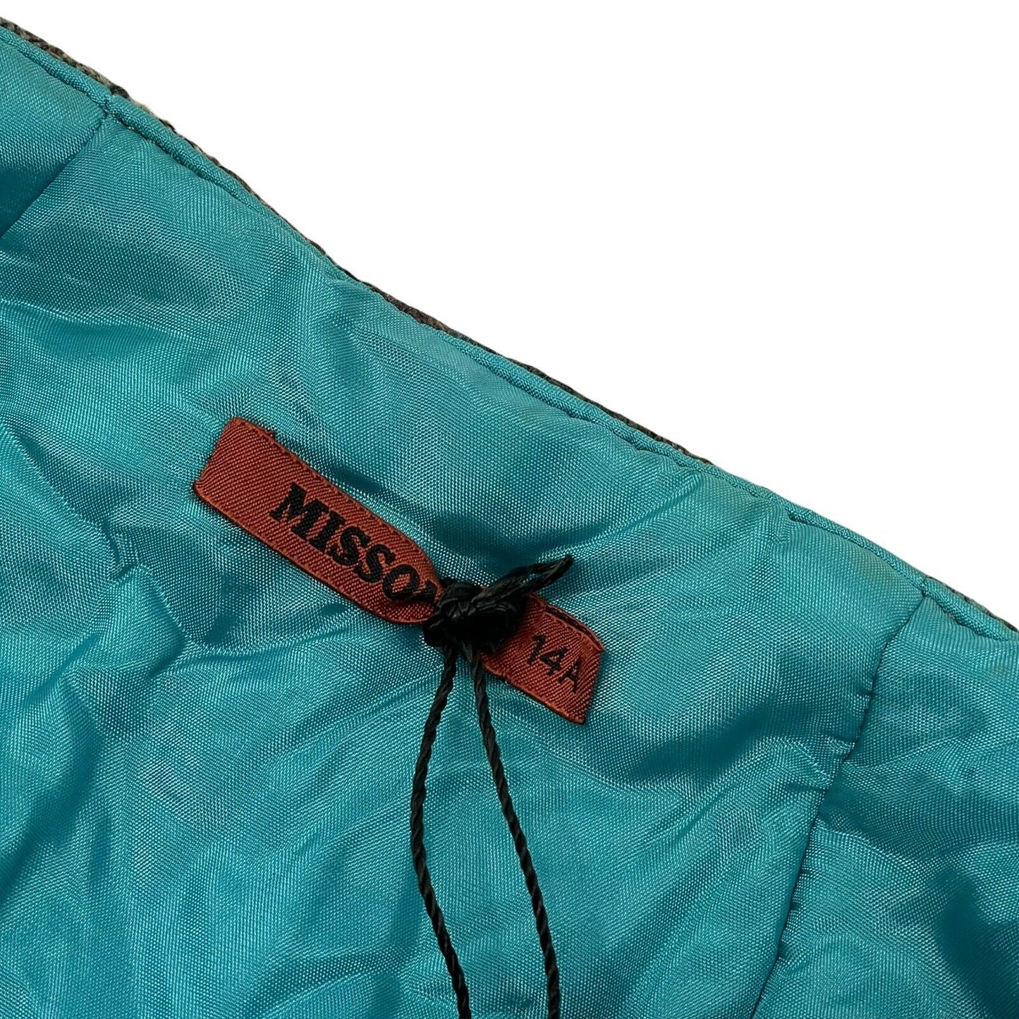 NWT Missoni Check Coat Womens Small Green Blue And Pink