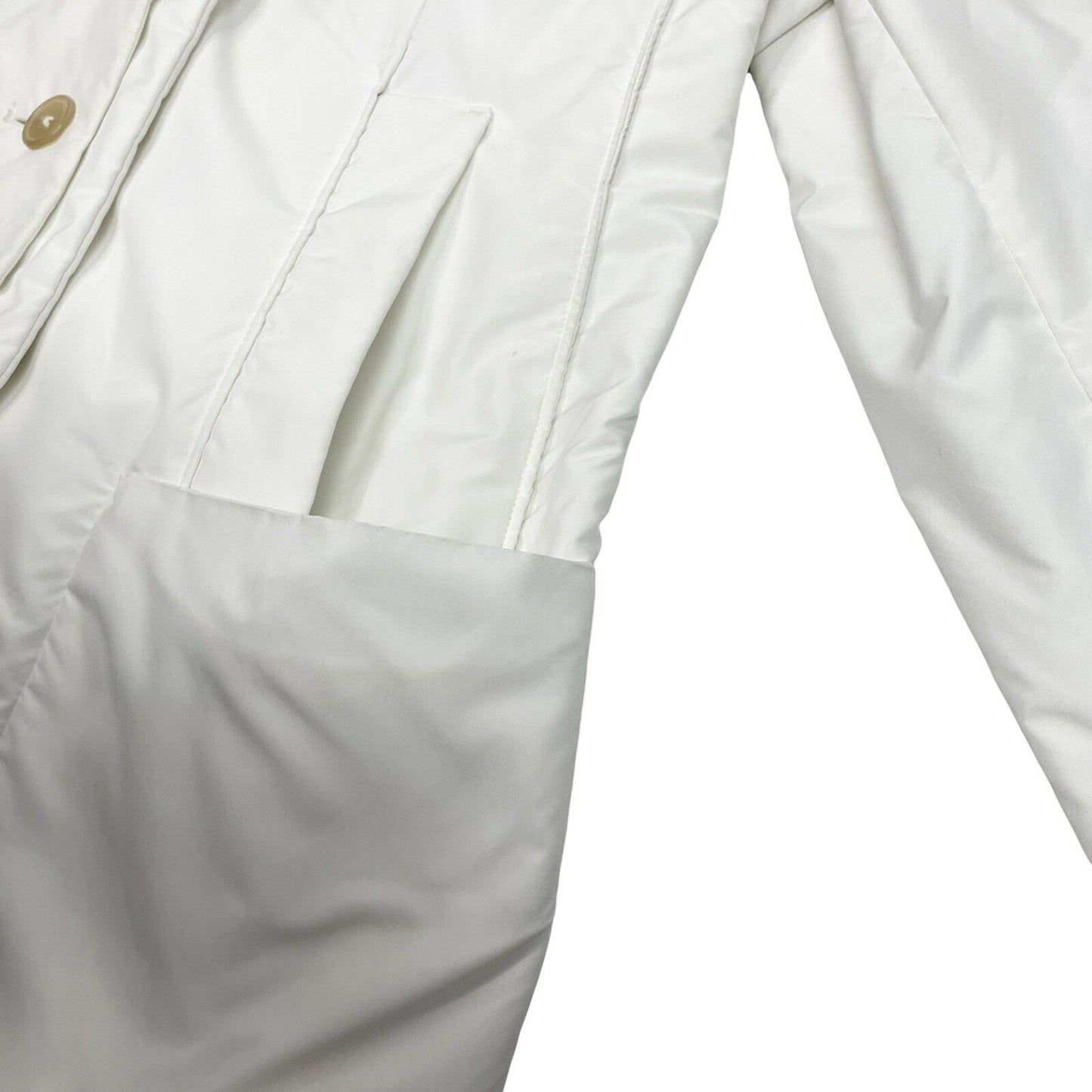 Jil Sander Padded Jacket Womens Small White Made In Italy