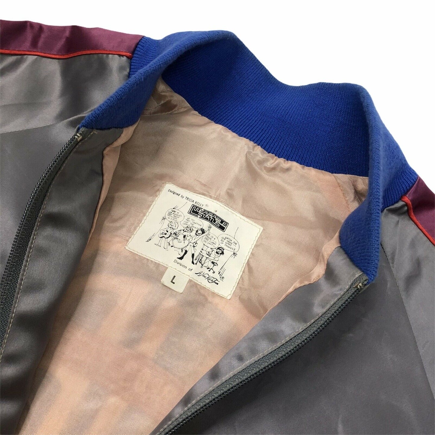 Vintage Warner Brothers Pictures Satin Jacket Womens Large