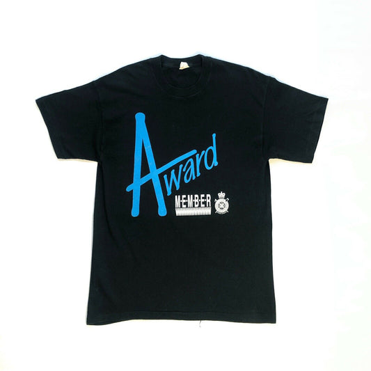 Vintage 80s Award Member T-Shirt Royal Award Society Mens Large Black