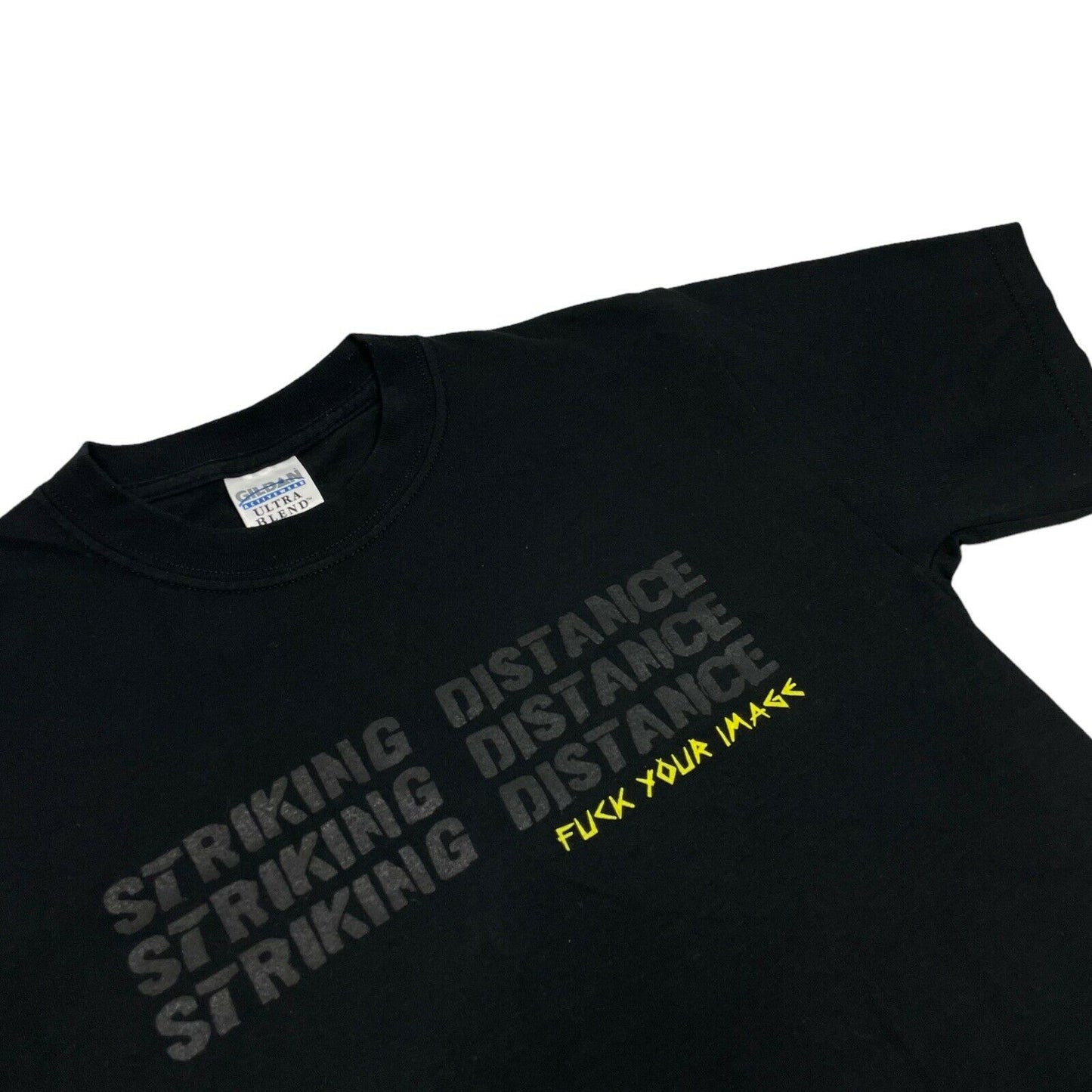 00’s Striking Distance T-Shirt Mens Small Black Gildan HXC Hardcore Bridge Nine